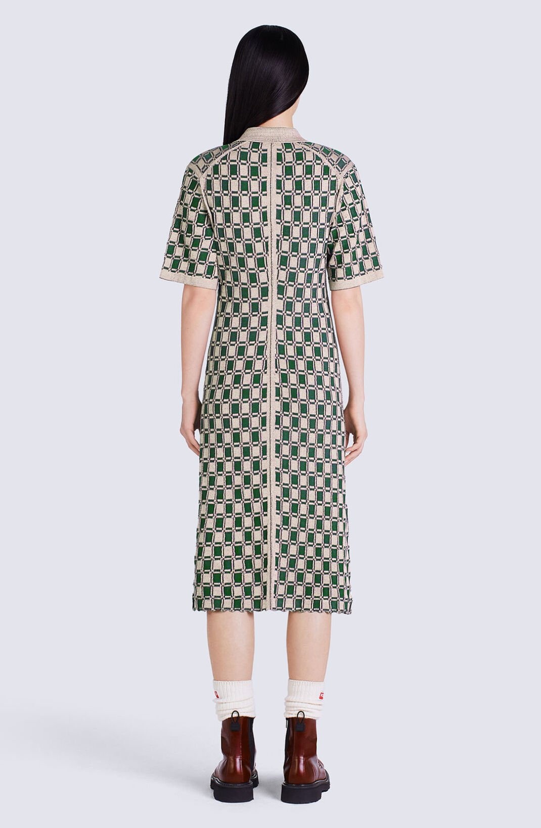 Jacquard polo dress - 2