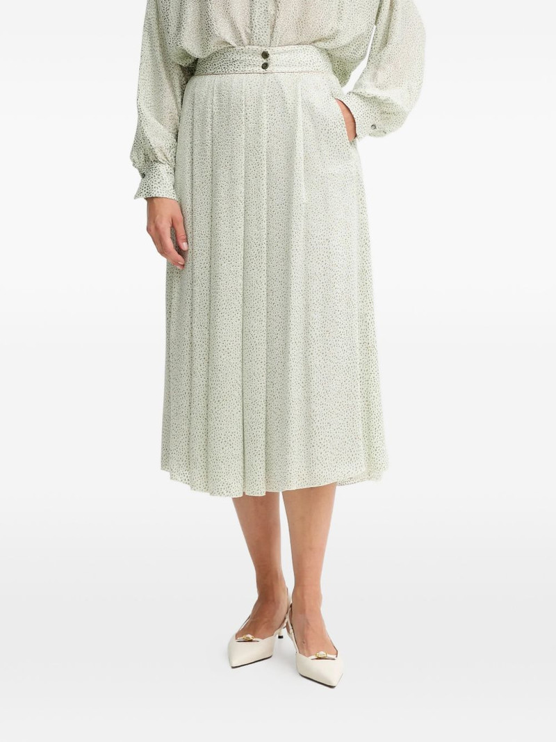 button pleated midi skirt 1