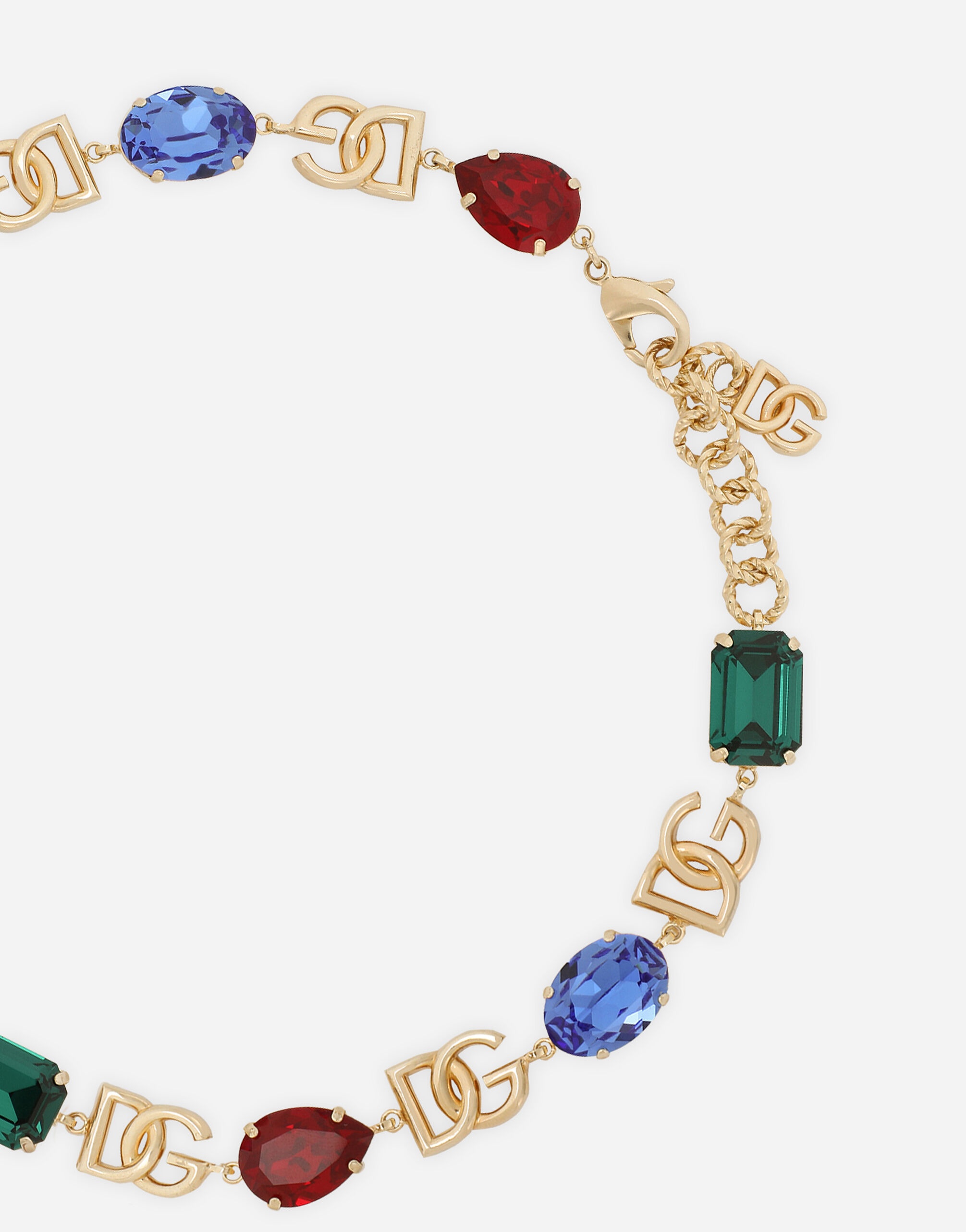 Necklace with DG logo and multi-colored crystals - 3
