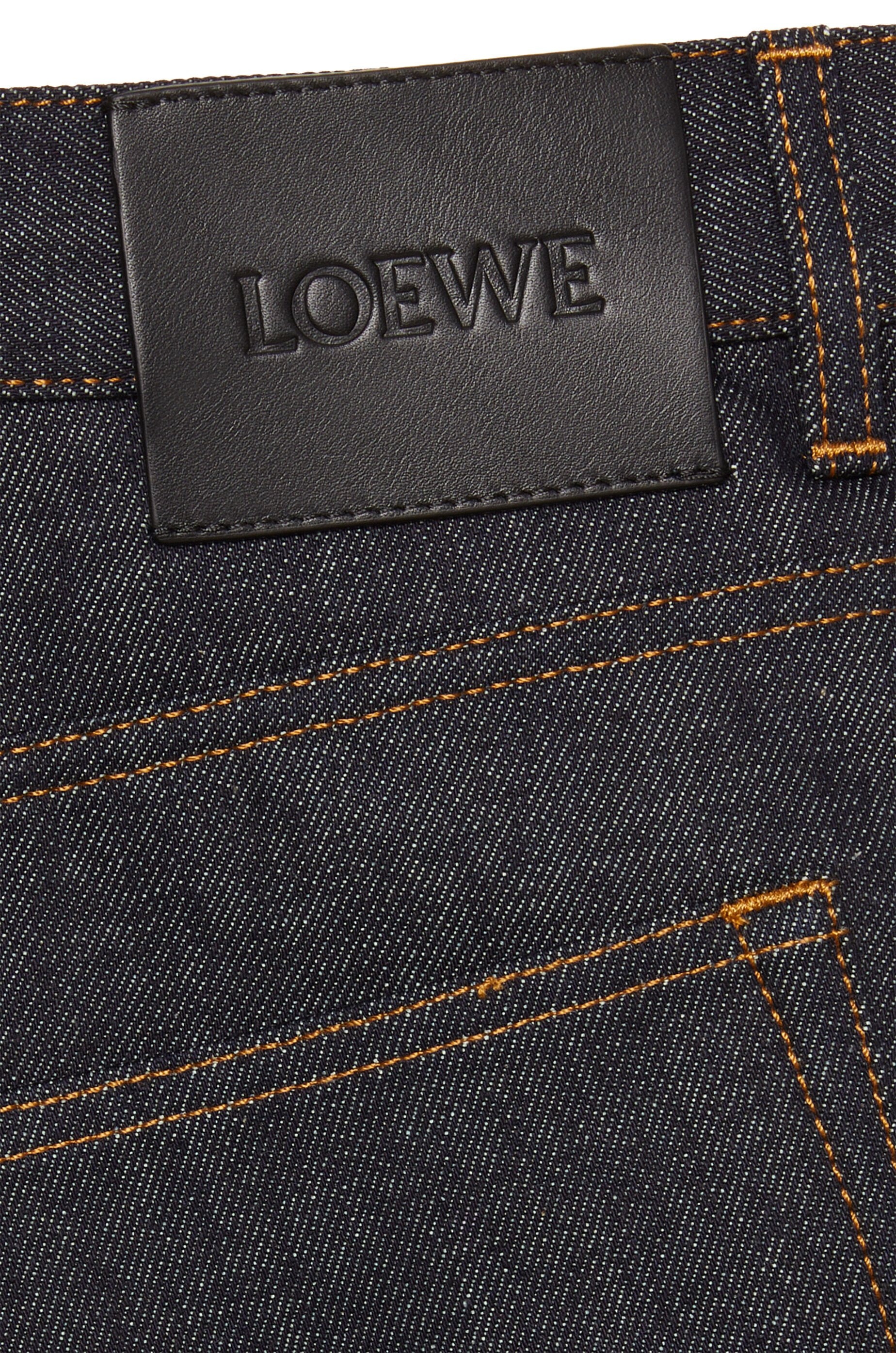 Straight leg jeans in raw denim - 3