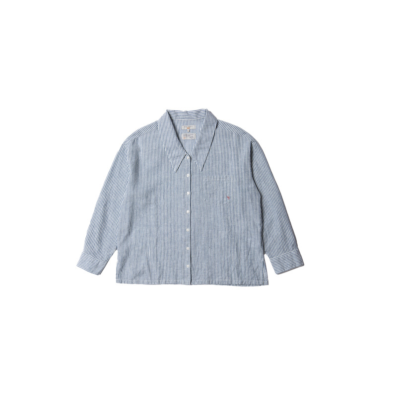 Amalia Indigo Striped Shirt Blue/Offwhite - 7