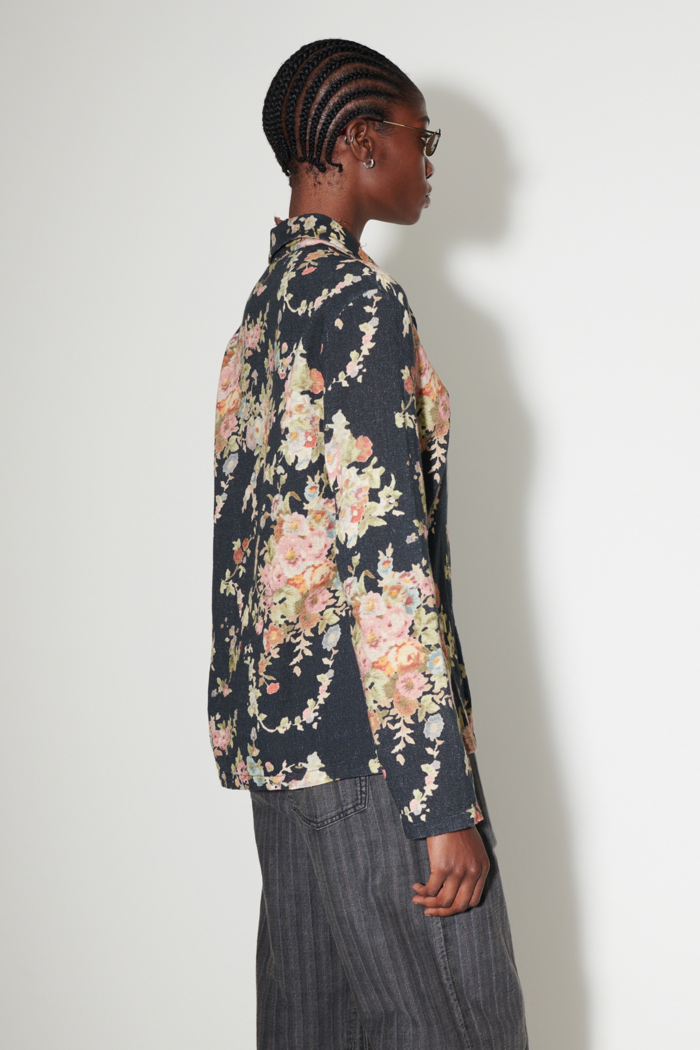 Sanctuary Shirt Black Floral Tapestry Print - 5