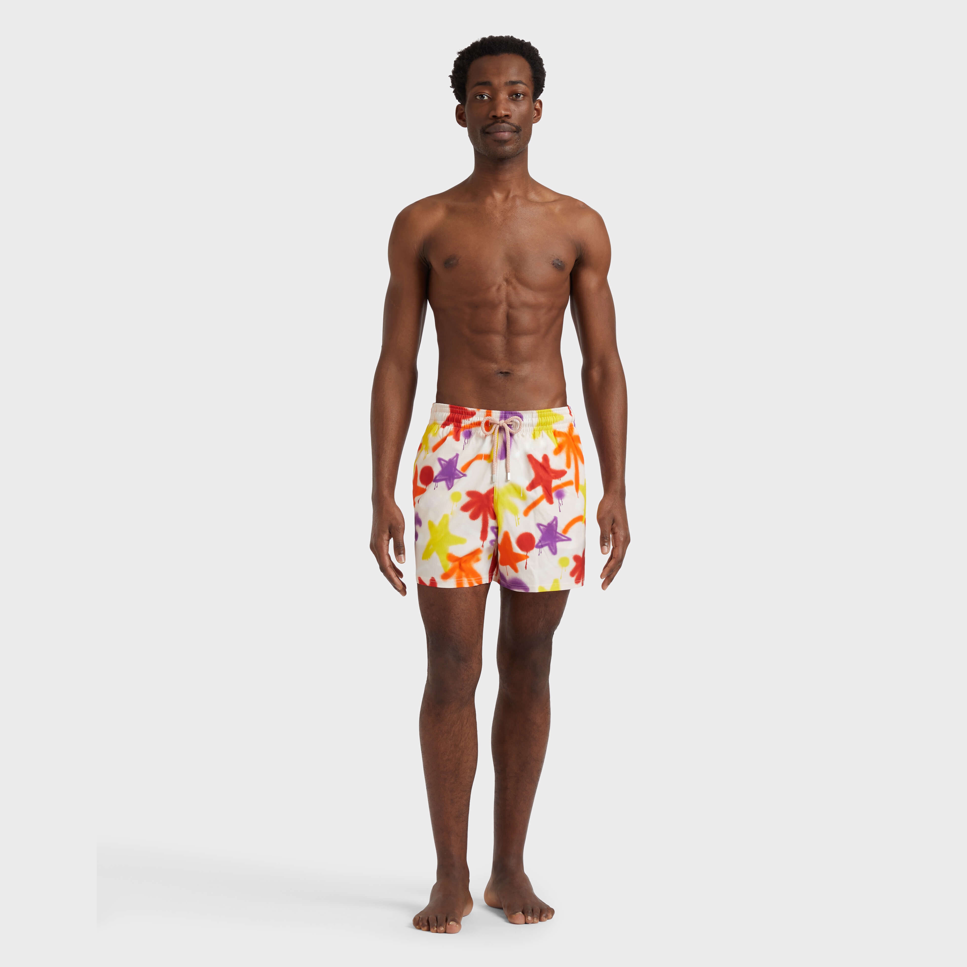 Men Stretch Short Swim Shorts Spray Paint - VBQ x Palm Angels - 3