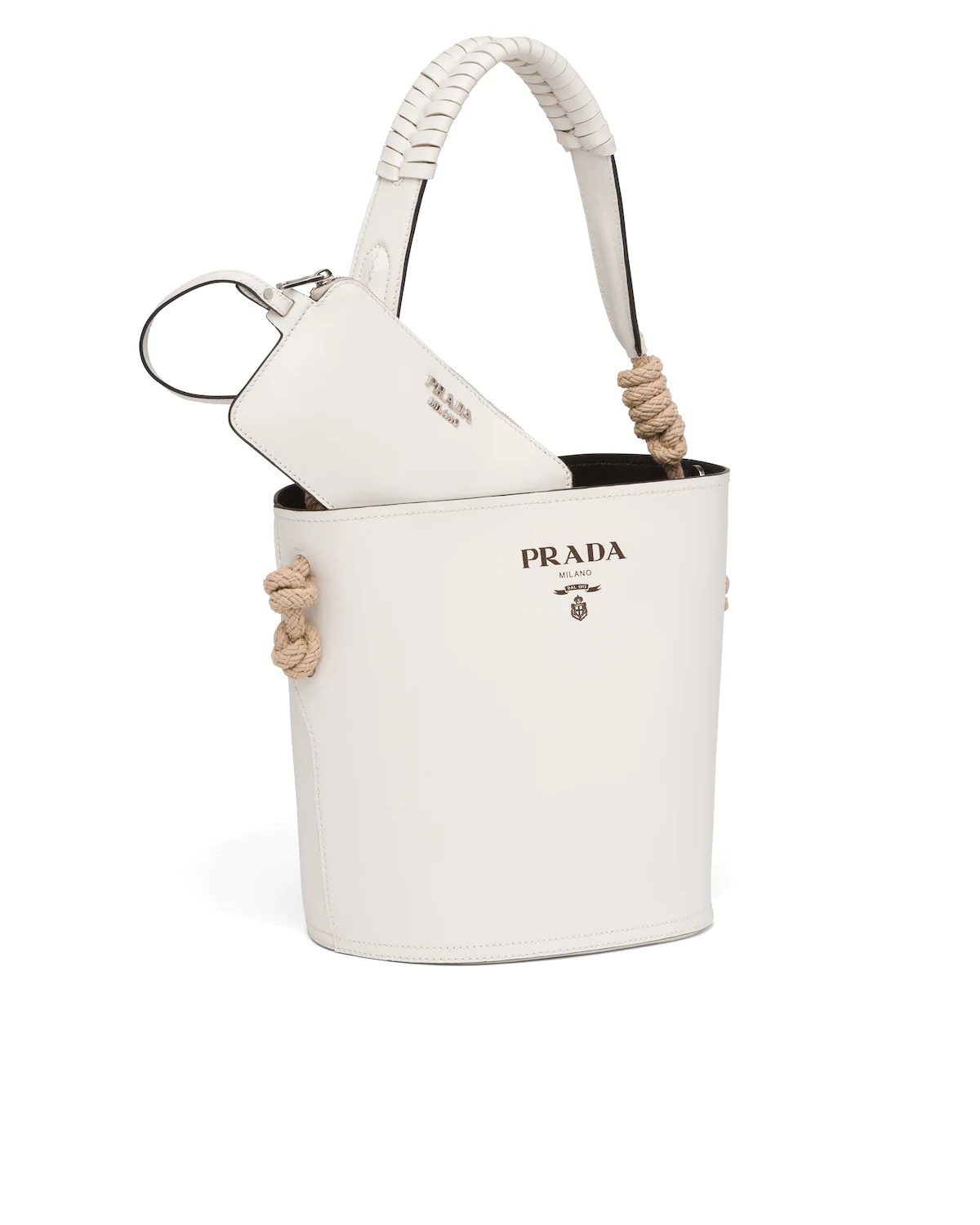 Leather Prada Tambour Bucket Bag - 6