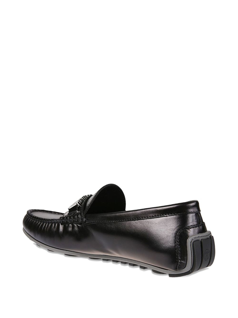 logo-plaque loafers - 4