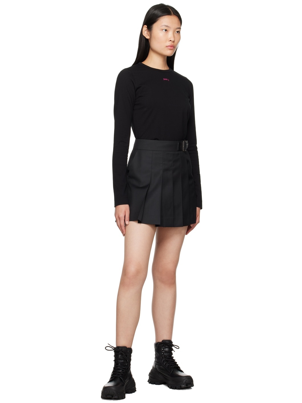 Black Pleated Skort - 4