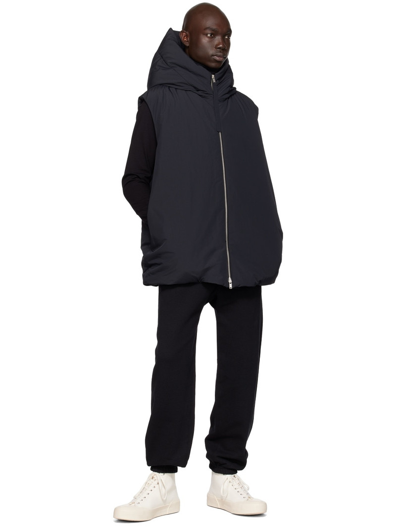 Jil Sander Black Hooded Down Vest outlook