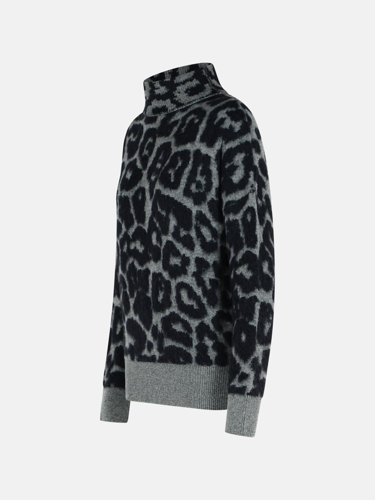 GREY ALPACA BLEND TURTLENECK SWEATER - 2