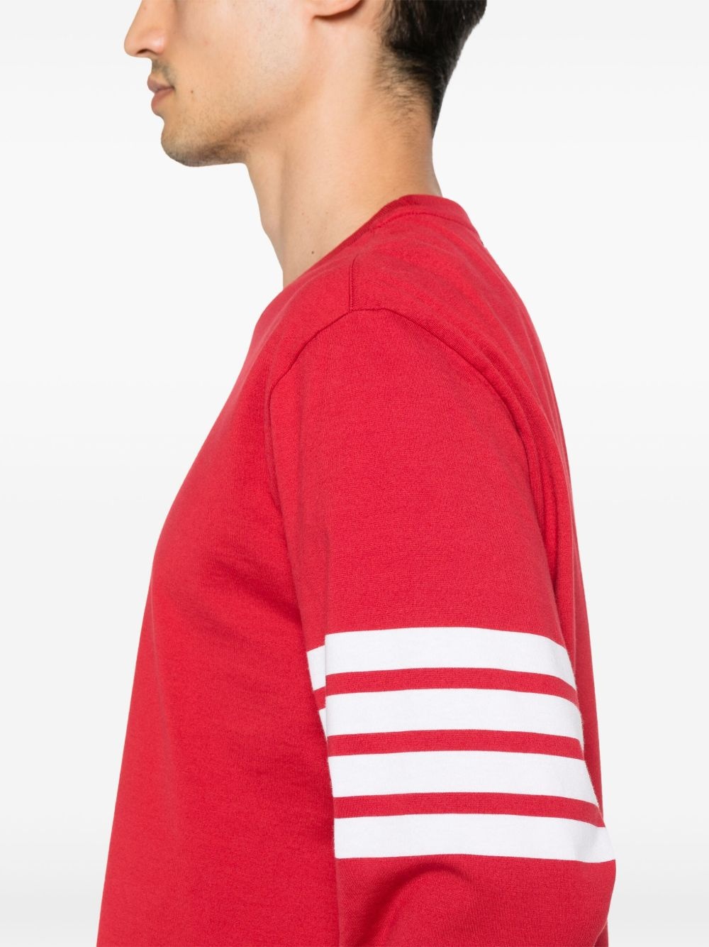 4-Bar stripe cotton T-shirt - 5
