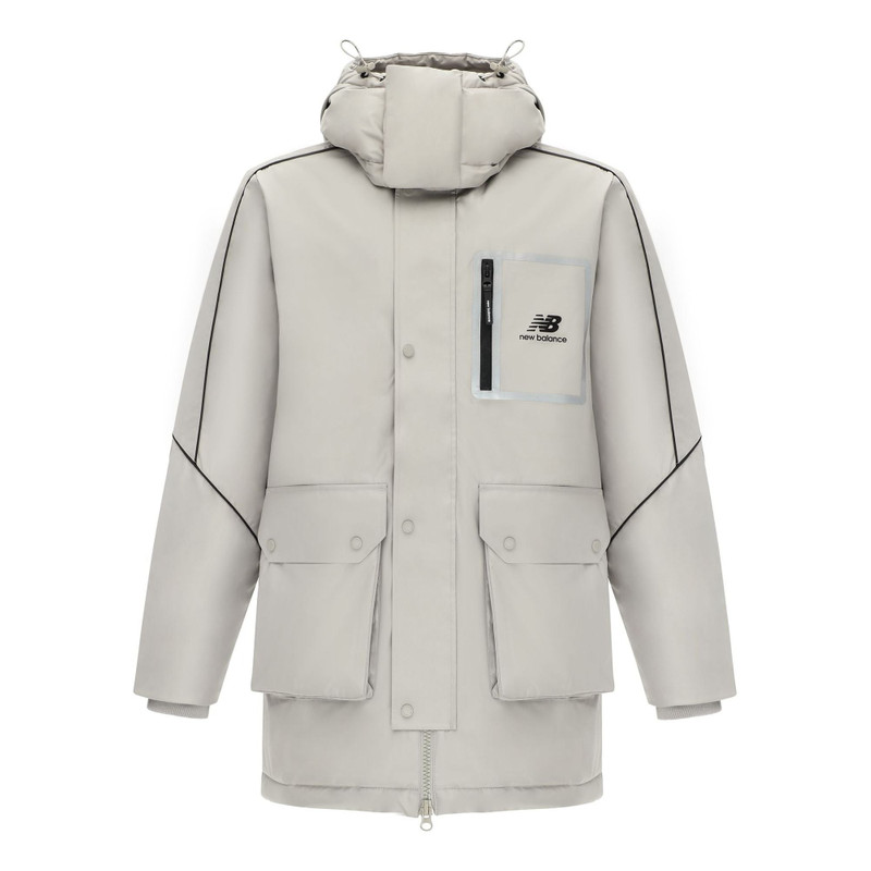 New Balance Sportswear Hooded Jacket 'Grey Black' AMJ14320-ARF - 1
