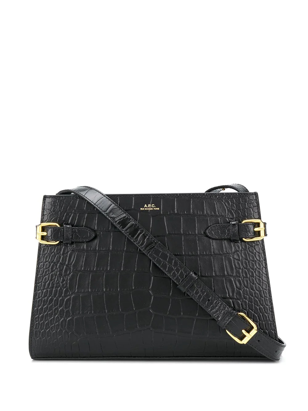 croc-effect shoulder bag - 1