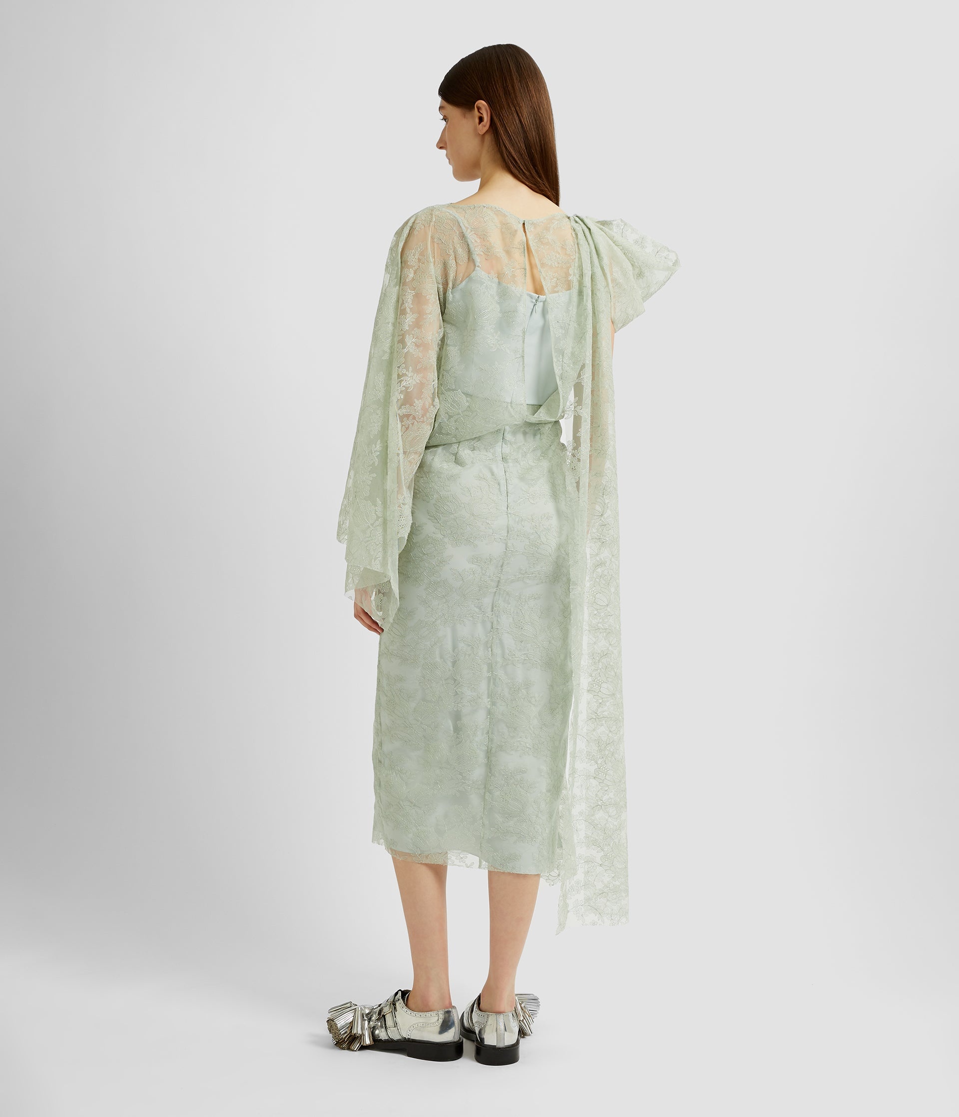 ASYMMETRICAL DRAPED COCKTAIL DRESS - 3