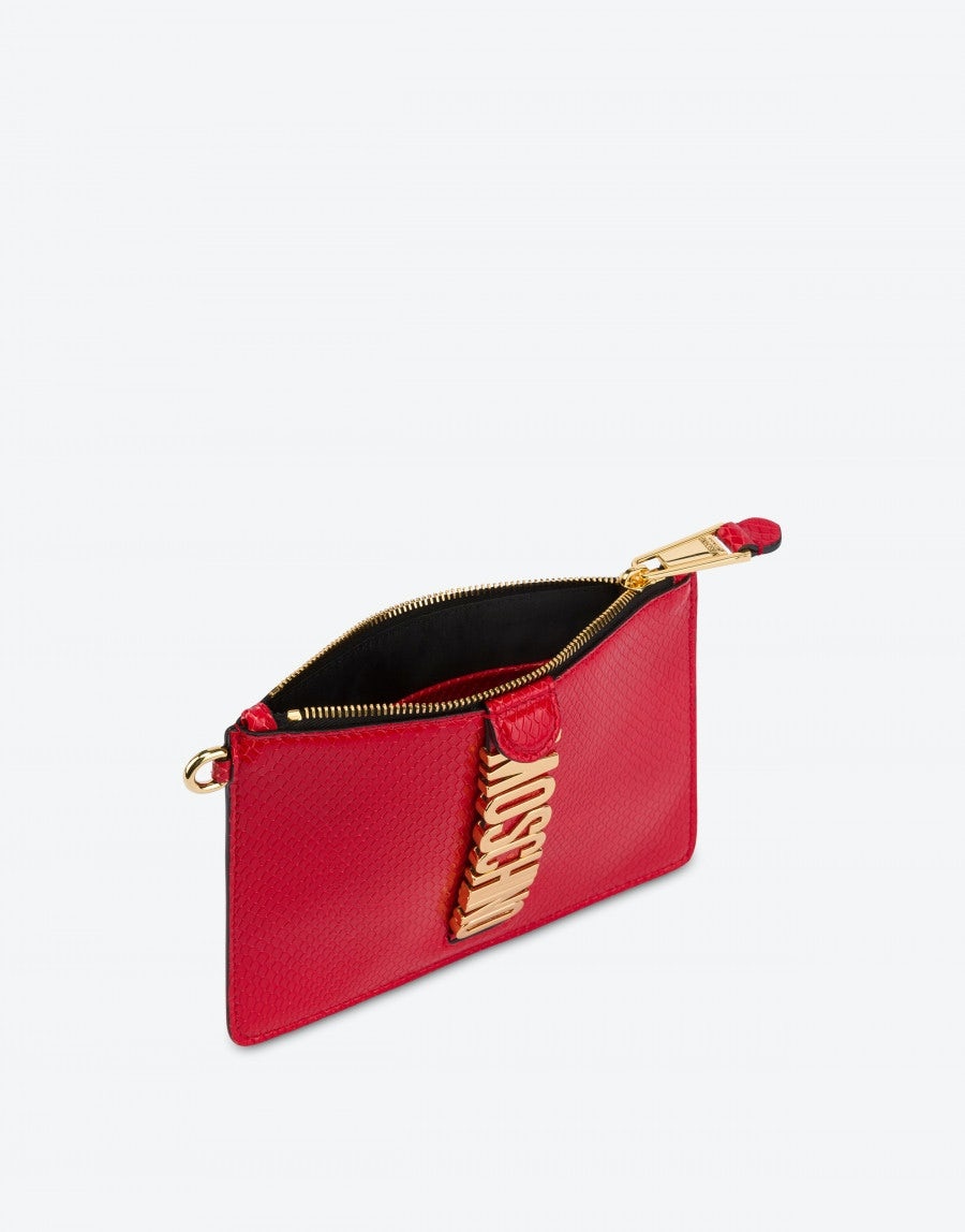 COUTURE BIKER CLUTCH WITH PYTHON PRINT - 3