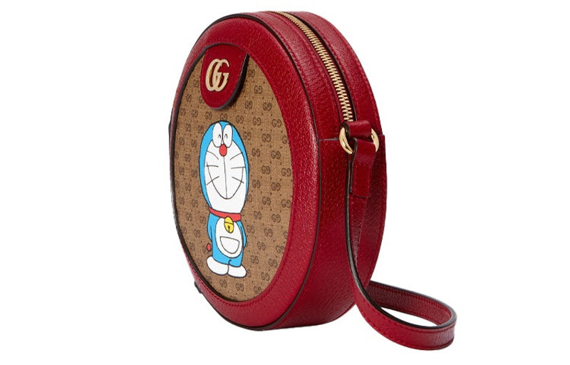 GUCCI (WMNS) Gucci x Doraemon Shoulder Bag 'Beige Brown' 625216-2T8AG-8580 outlook