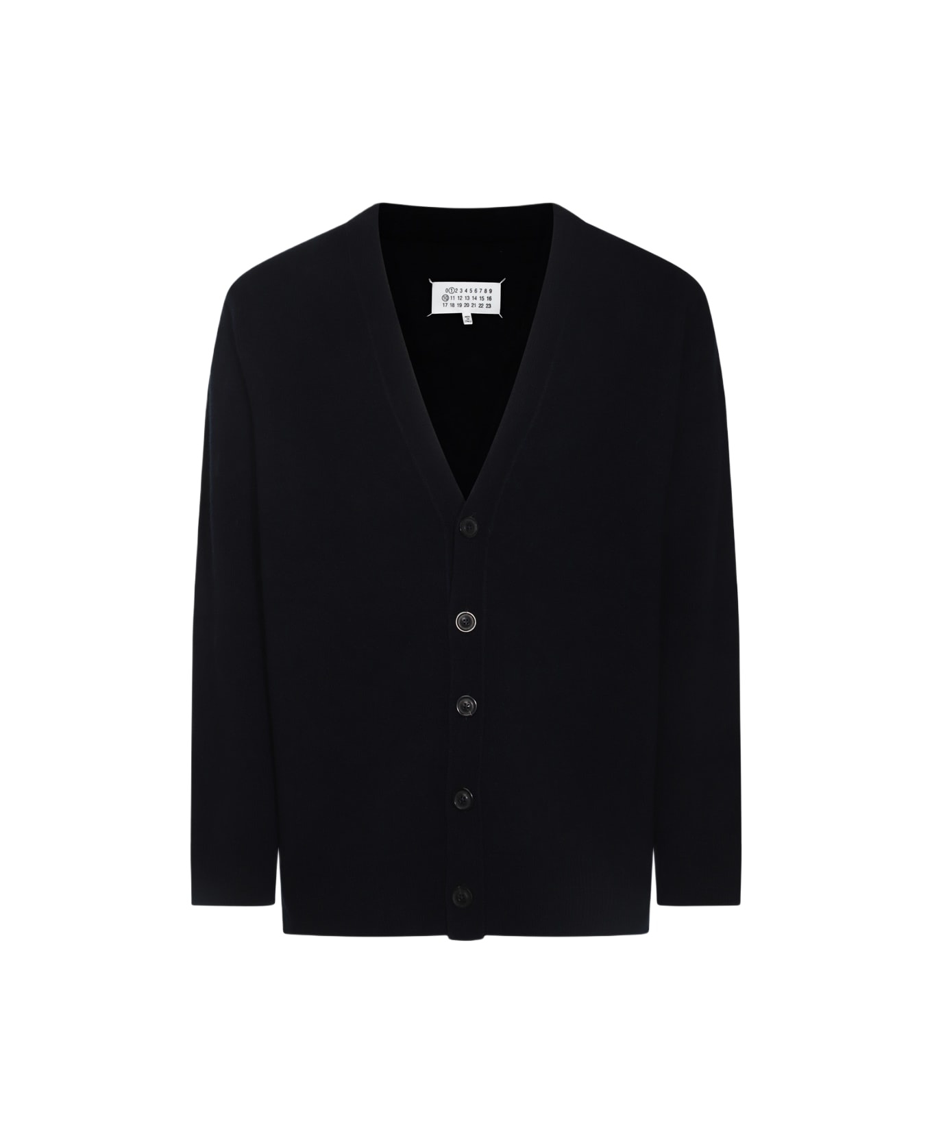 Navy Blue Wool Knitwear - 1