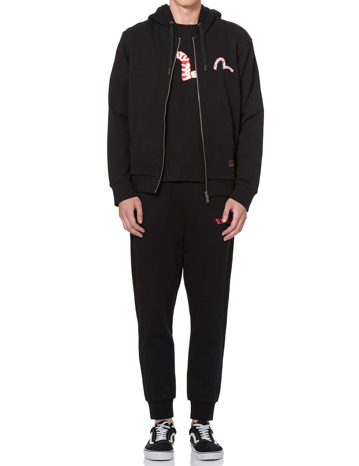 ZIP-UP HOODIE WITH GRAFFITI SEAGULL PRINT - 1