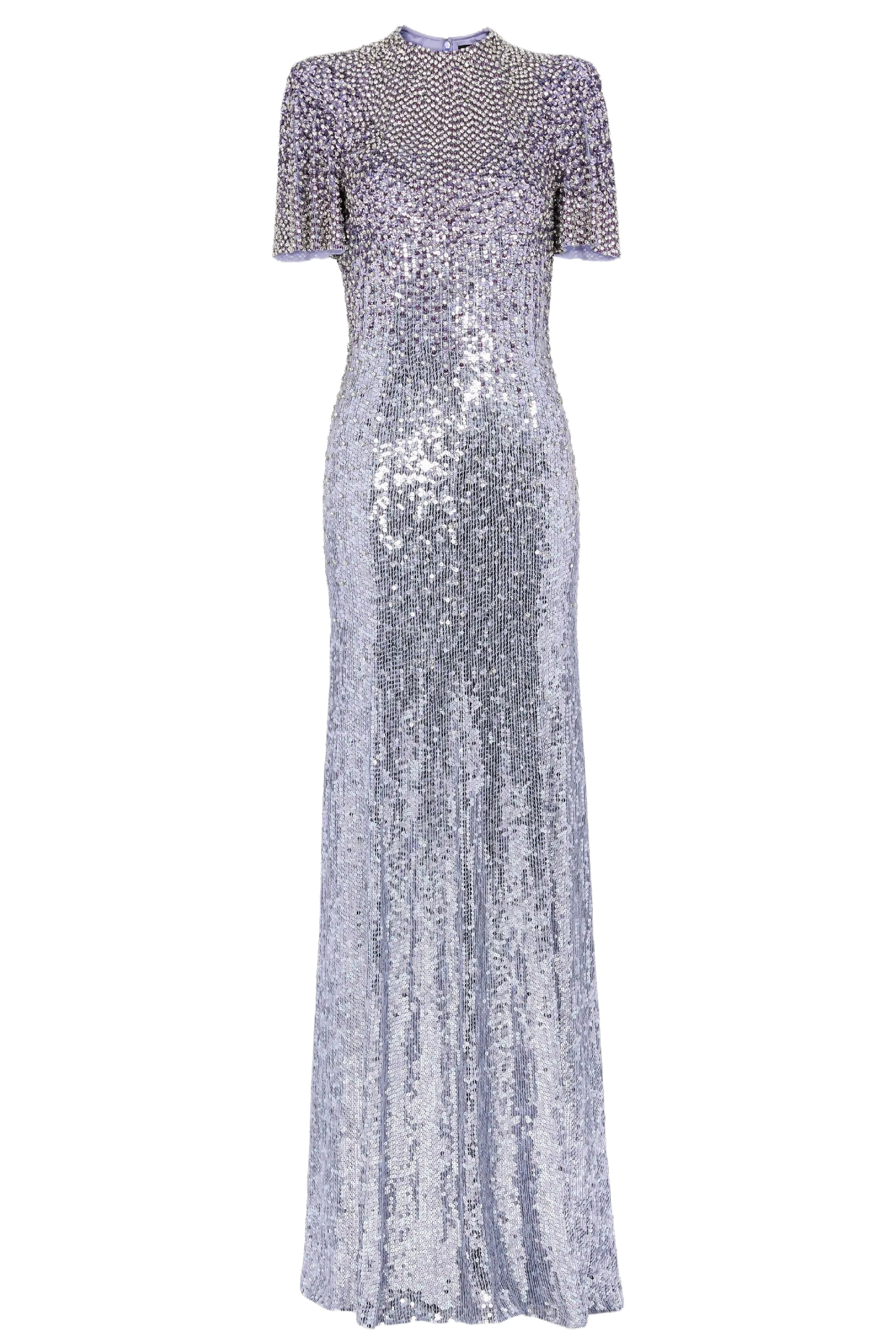 JOURDAIN SEQUIN-EMBELLISHED GOWN - 1