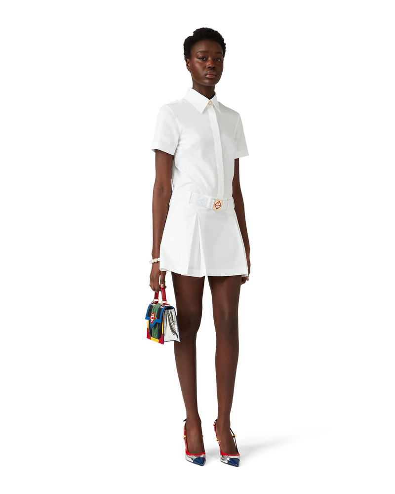 CASABLANCA Pleated Cotton Tennis Dress | Casablanca Paris outlook