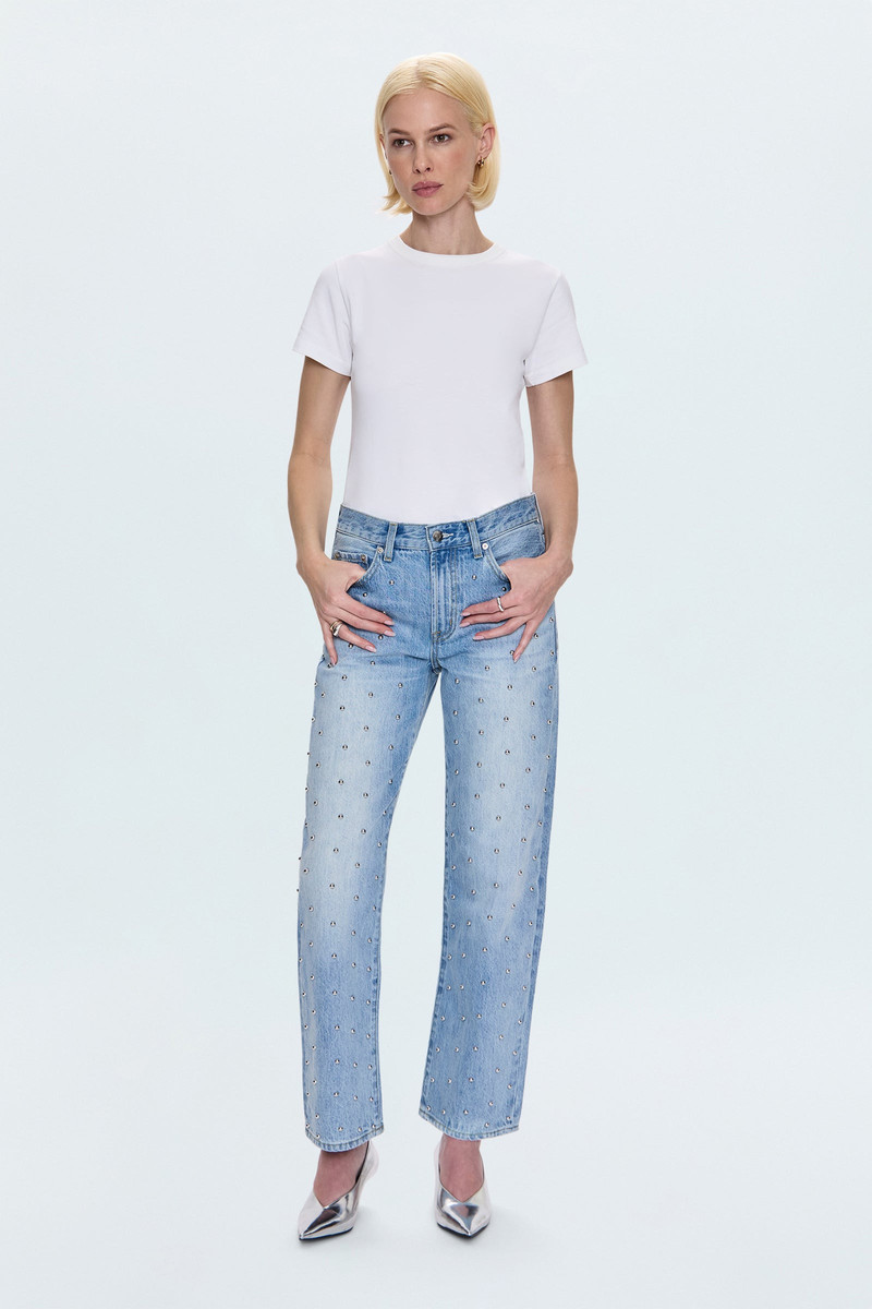 PISTOLA LEXI MID RISE BOWED STRAIGHT JEAN - ARIES outlook