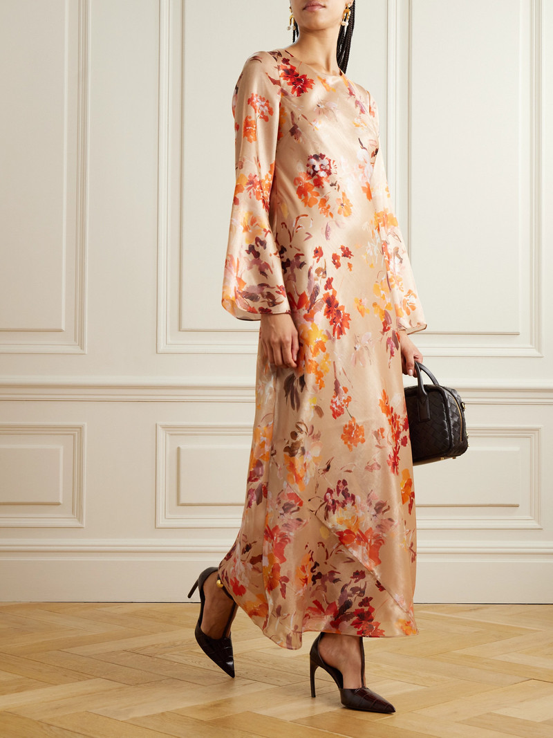 Aje. Transept Floral-print Satin Maxi Dress outlook