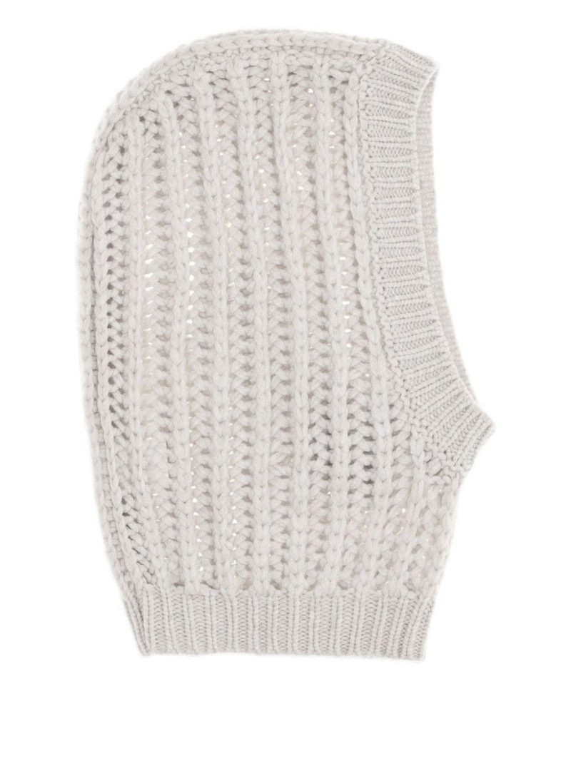 Brunello Cucinelli ribbed balaclava outlook