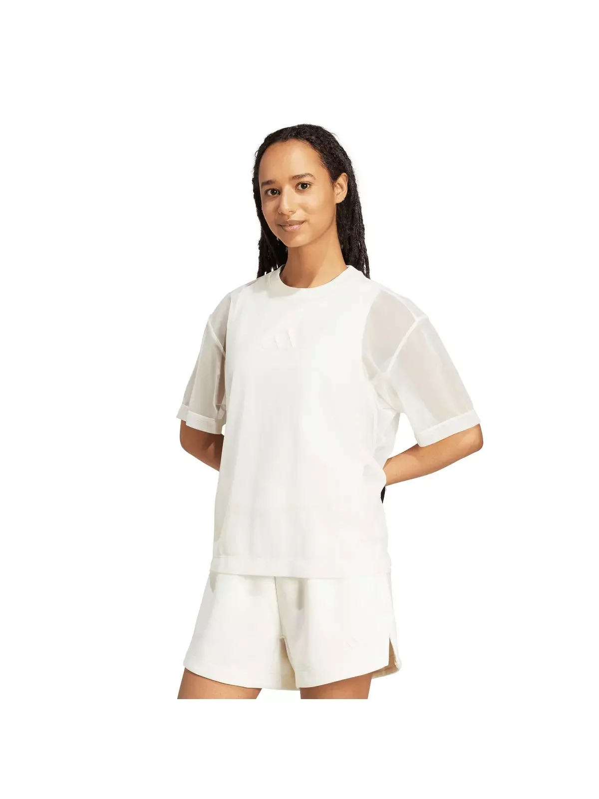 Women's Soft Lux Mesh T-Shirt - Off-White - 1