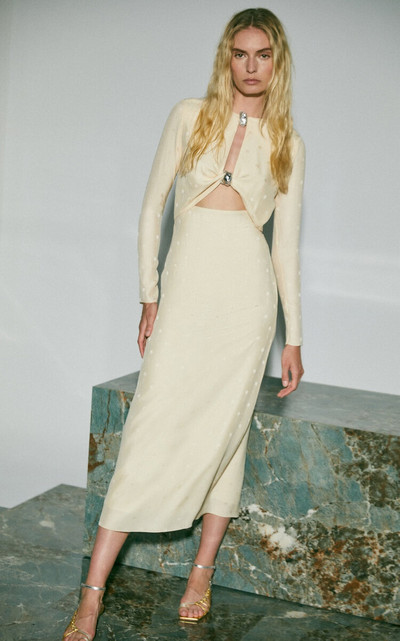 Johanna Ortiz Hunter Of Dreams Silk Maxi Dress ivory outlook