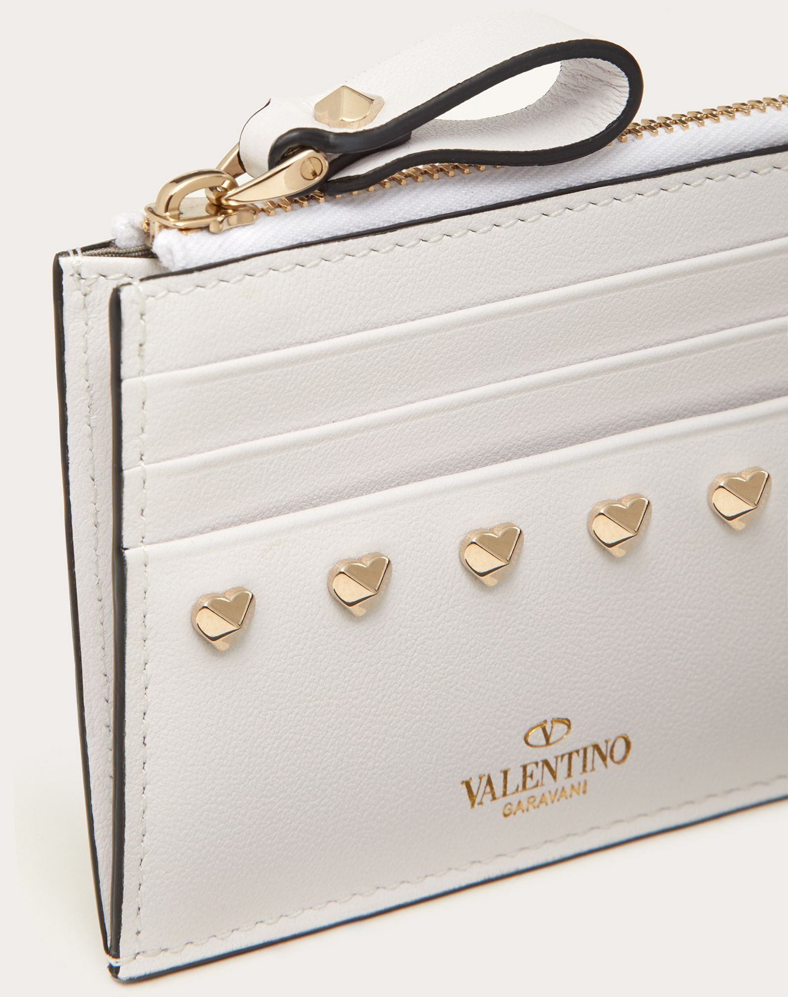 Valentino Garavani Rockstud VLoveTN Cardholder with Zipper 2