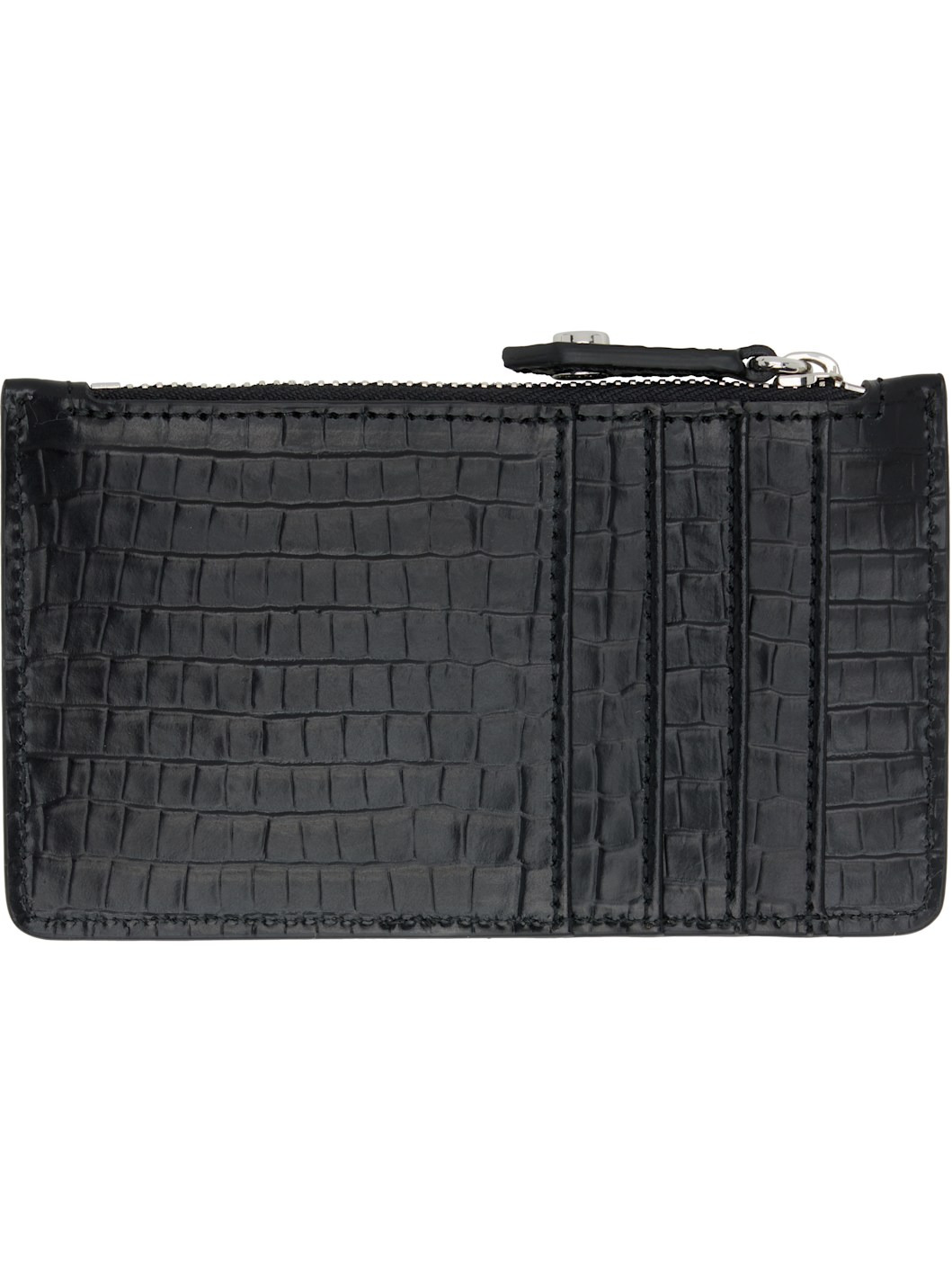 Black Slim Long Card Holder - 2