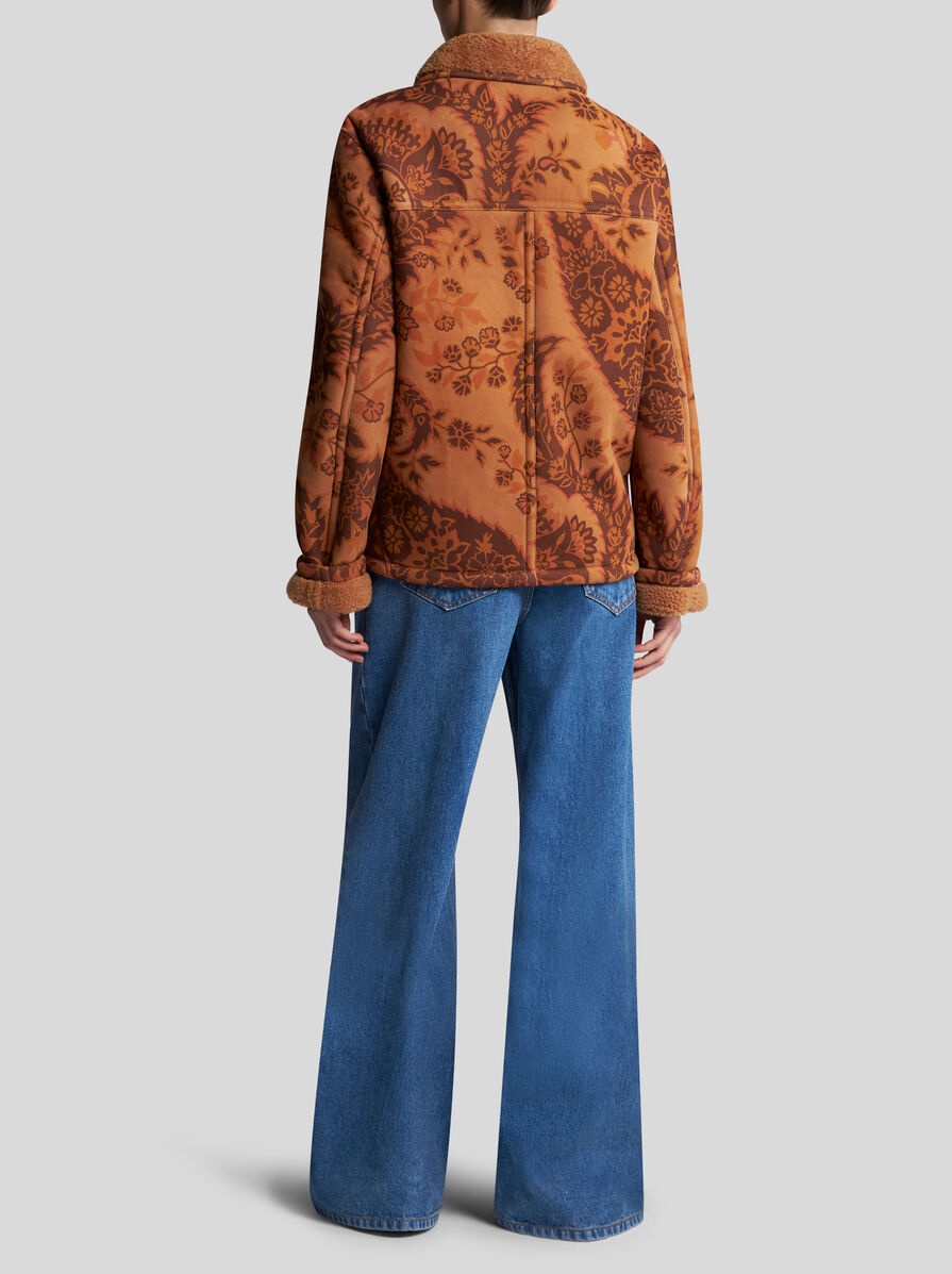 PRINTED SHEARLING JACKET - 4