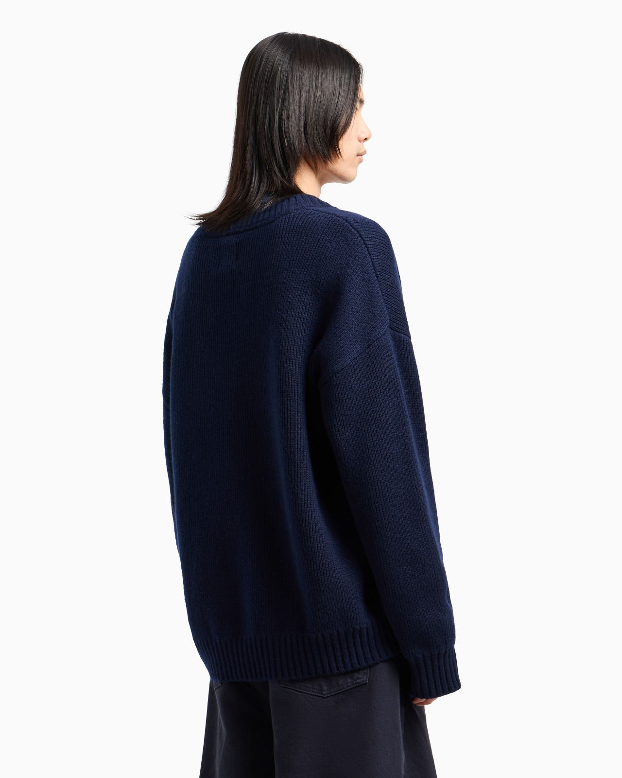 NEW YORK CAPSULE COLLECTION WOOL-BLEND V-NECK JUMPER - 3