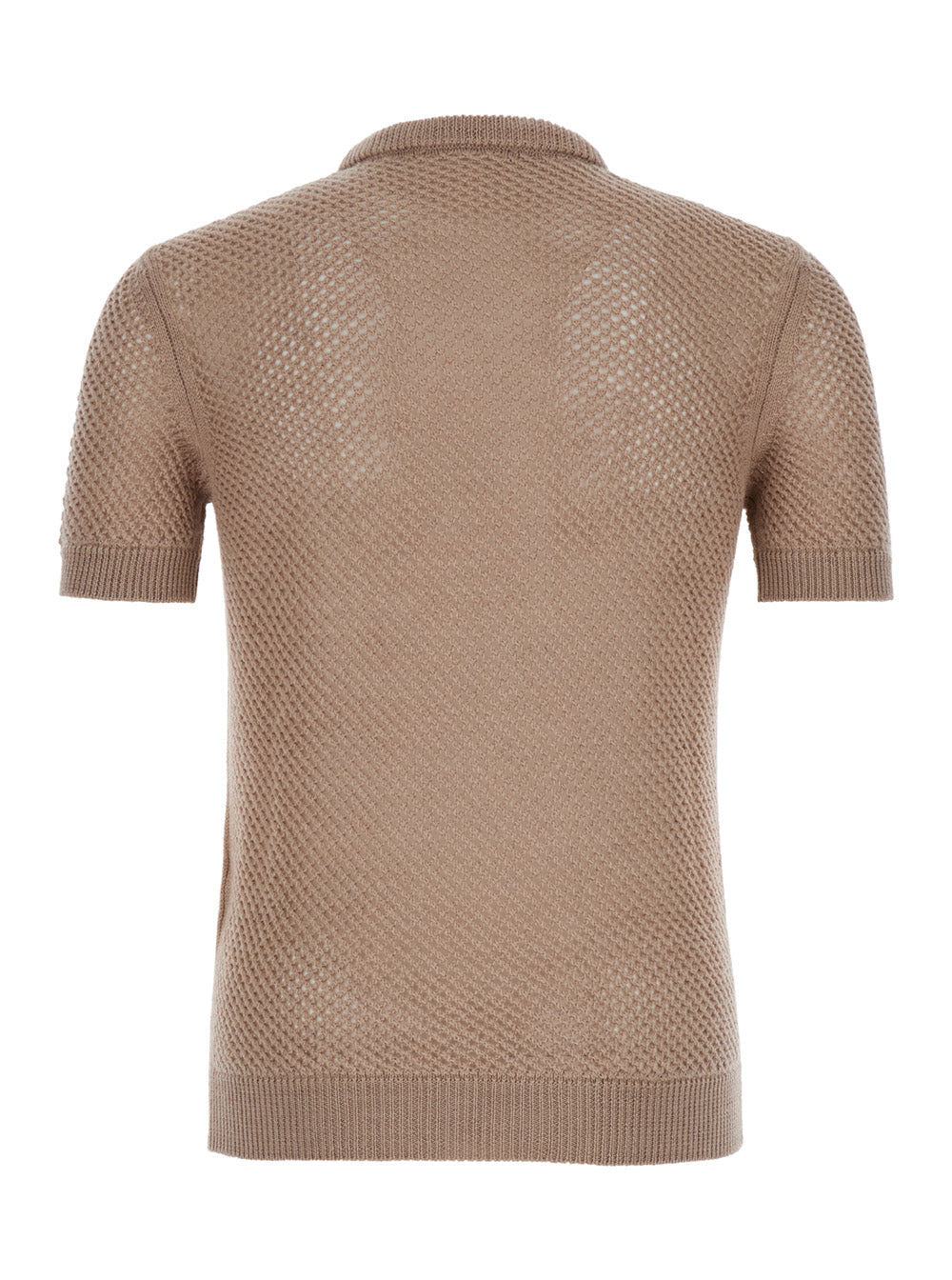 Fendi Men Beige Open Knit Work Sweater In Wool Man - 2