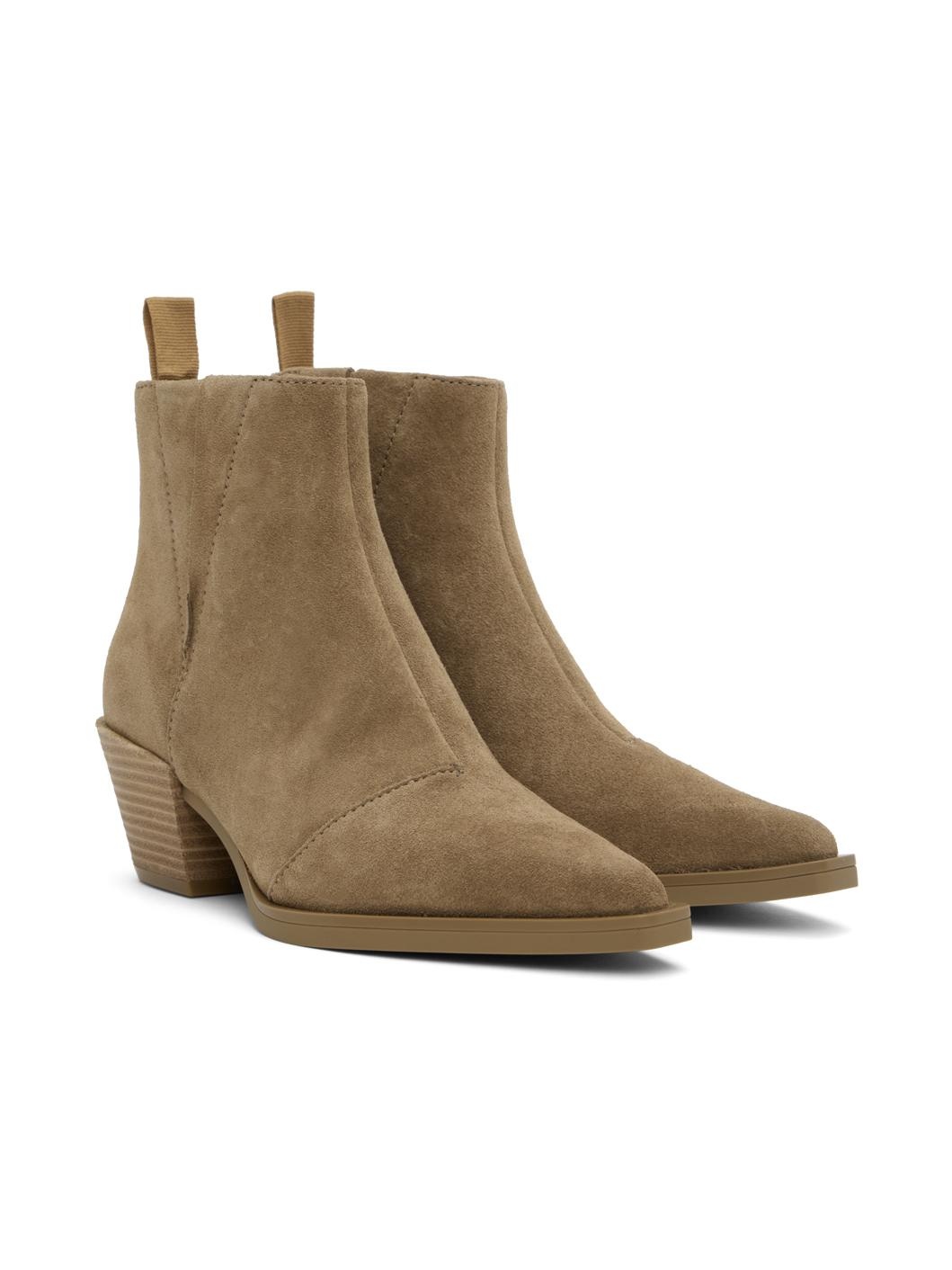 Beige Dart Boots - 4