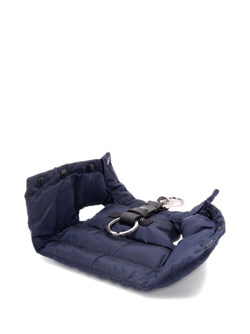Moncler buttoned padded keyring outlook