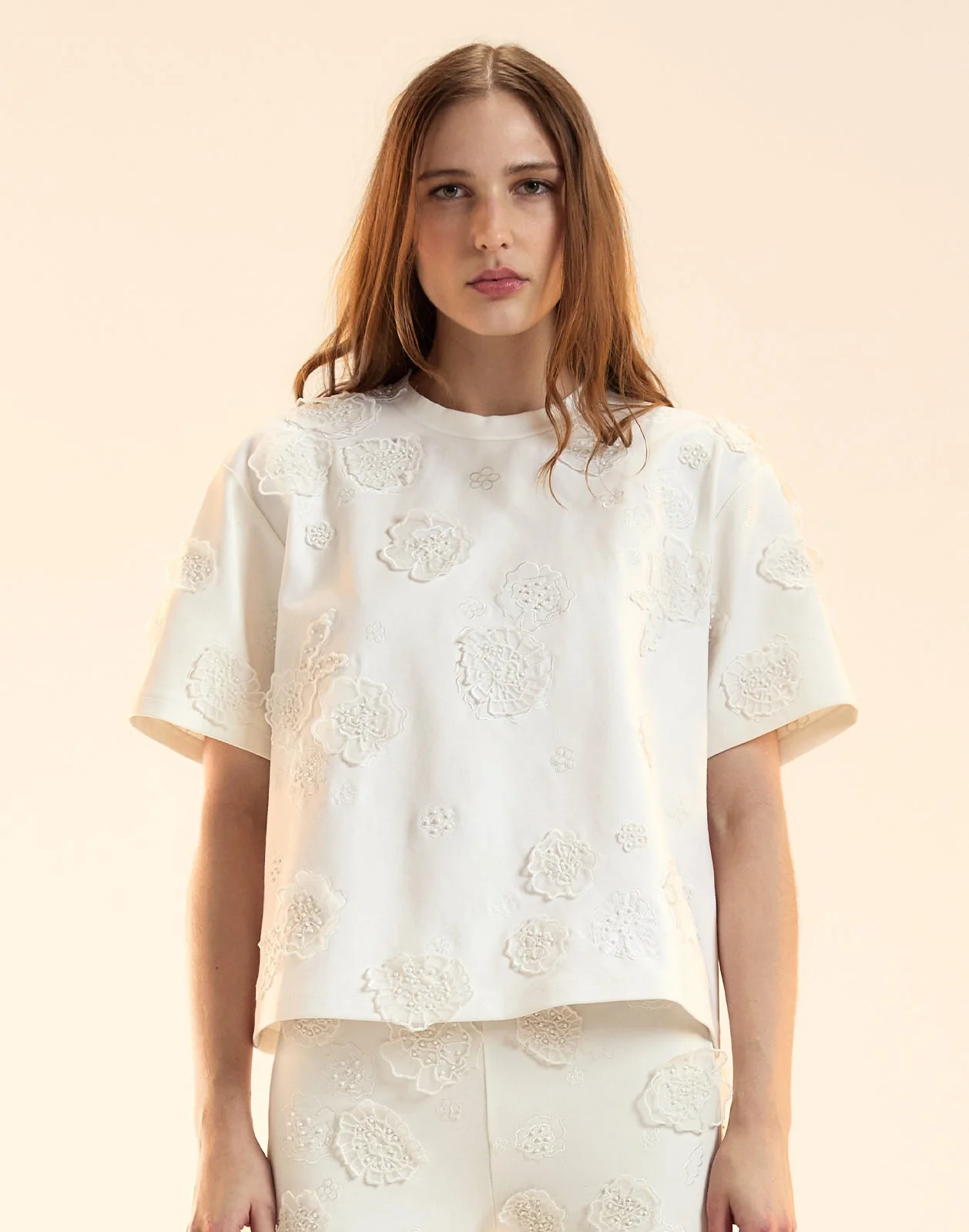 Pop Floral Applique Top - 1