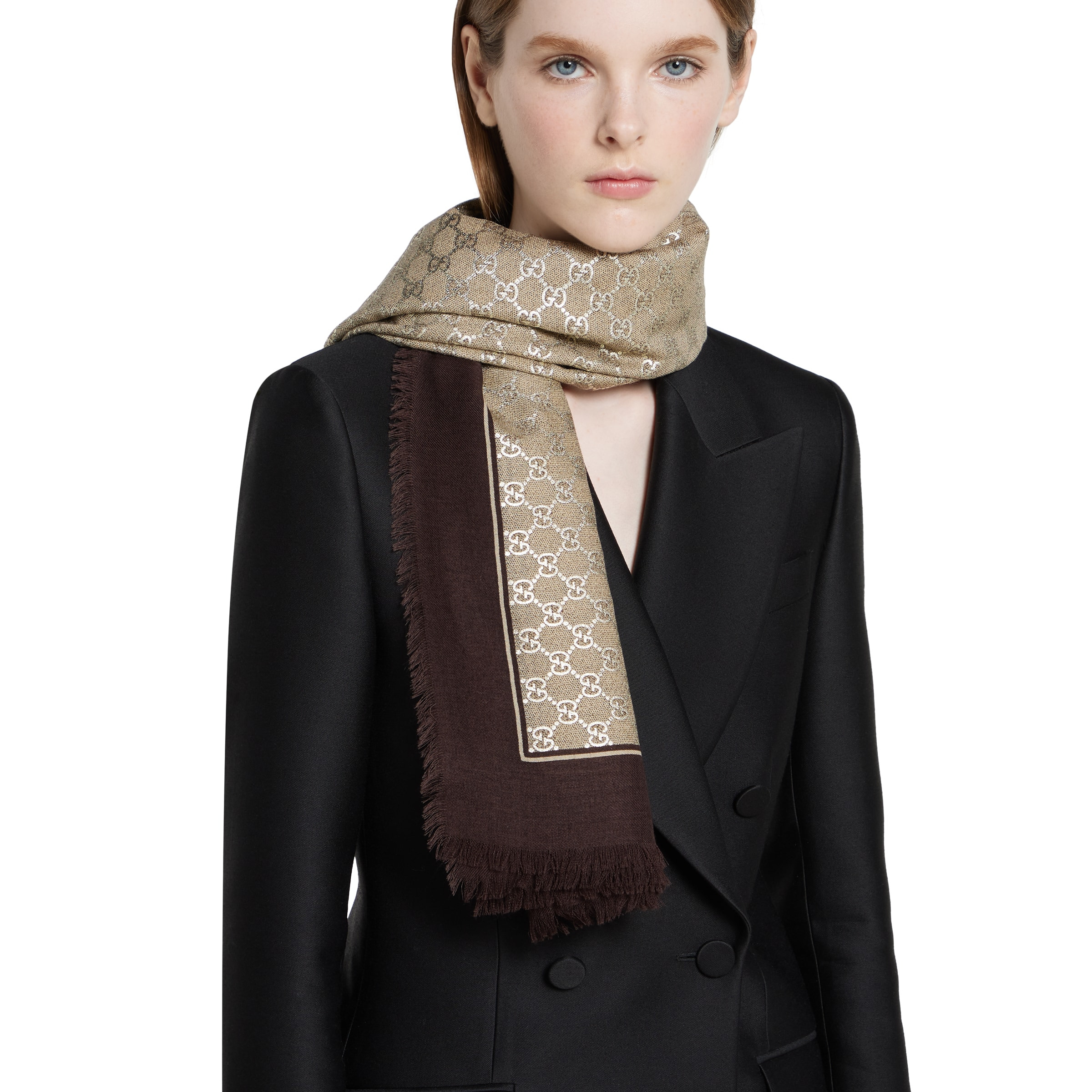GG wool shawl - 3