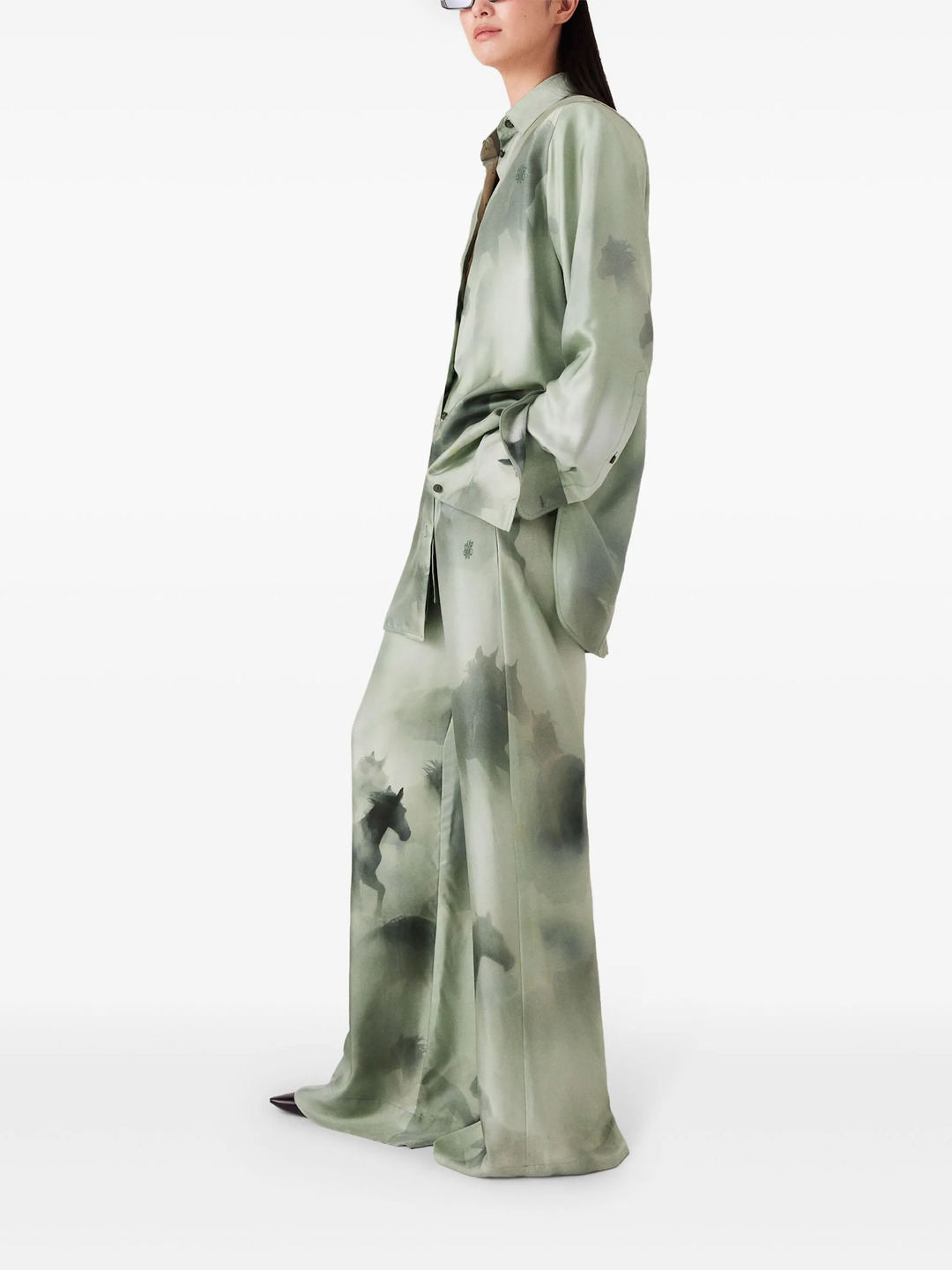 Faded Horses Print Pajama Trousers - 3