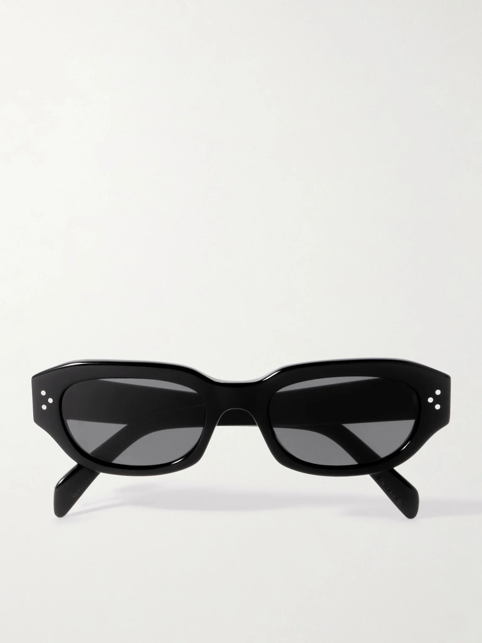 Oval-Frame Acetate Sunglasses Black - 1