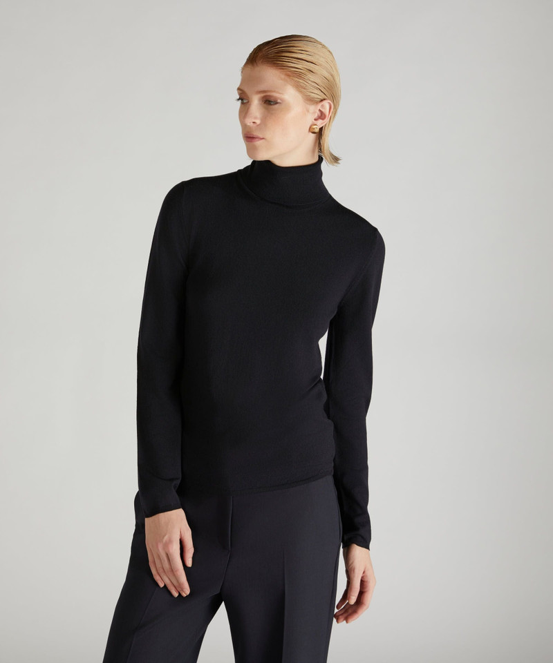 SLOWEAR Slim-fit Flexwool turtleneck sweater outlook