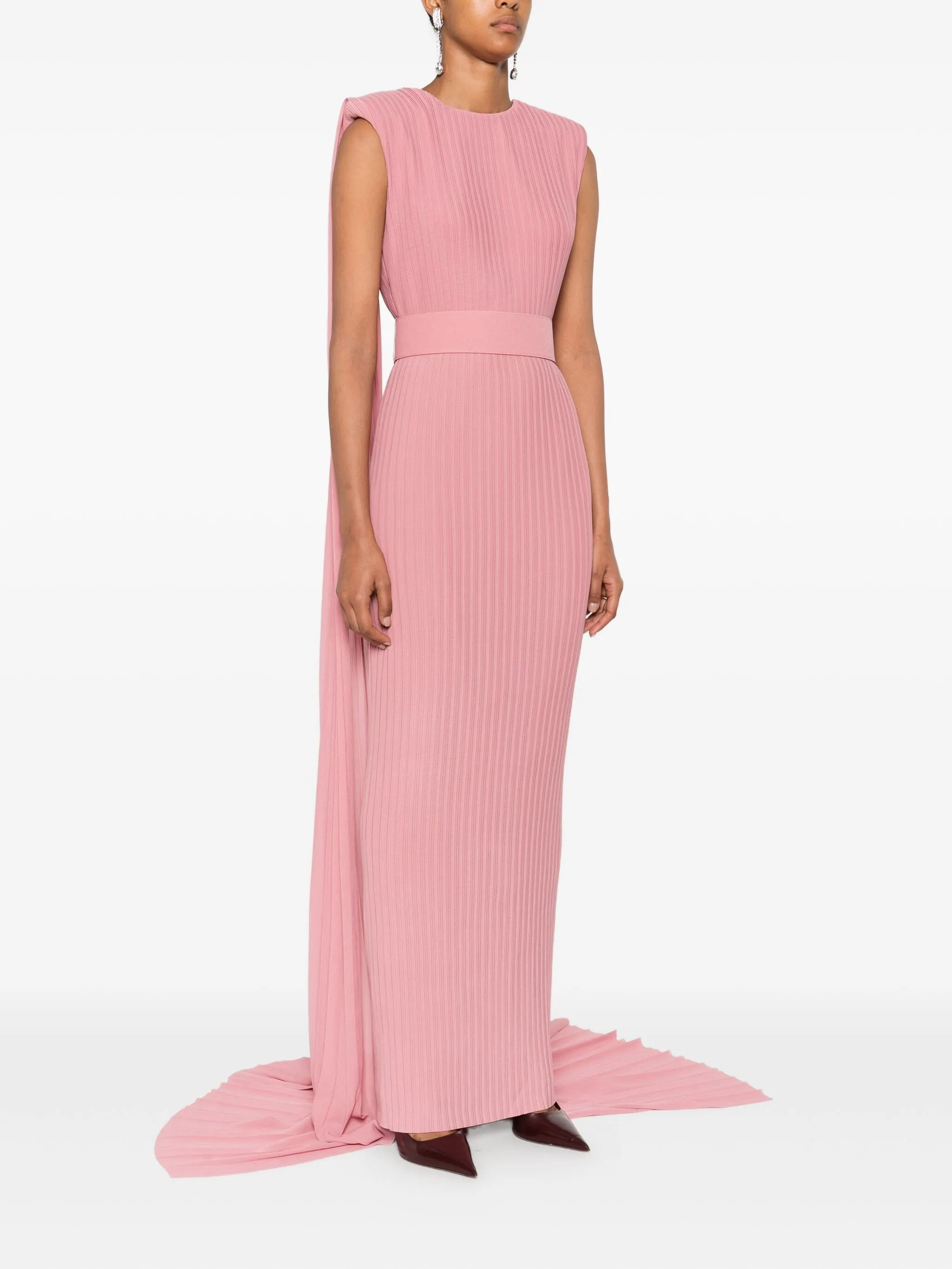 Solace London Tavia Pleated Belted Maxi Dress - 2