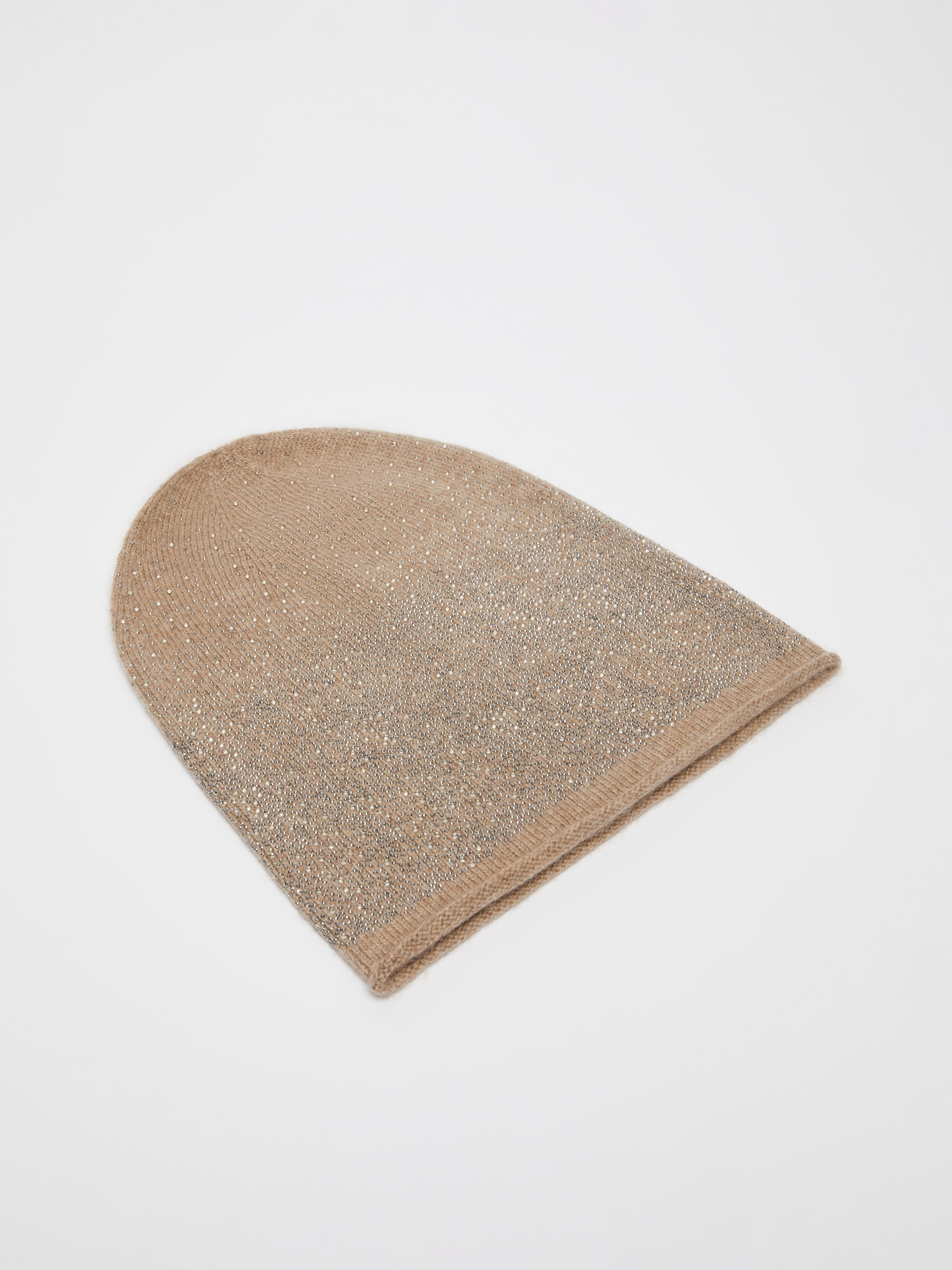 AFRO Rhinestone-decorated cashmere beanie hat - 2