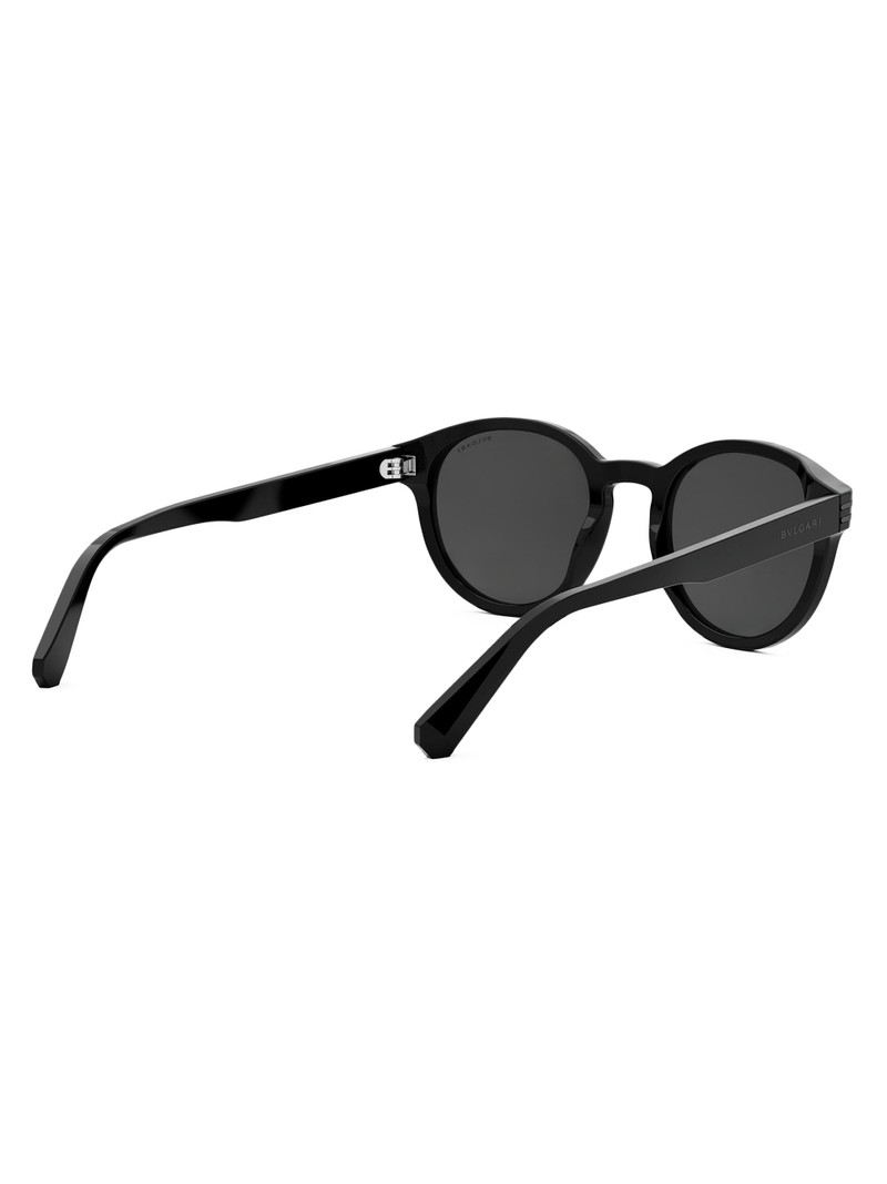 Men's B. Zero1 50MM Round Sunglasses - Black Dark Grey 6