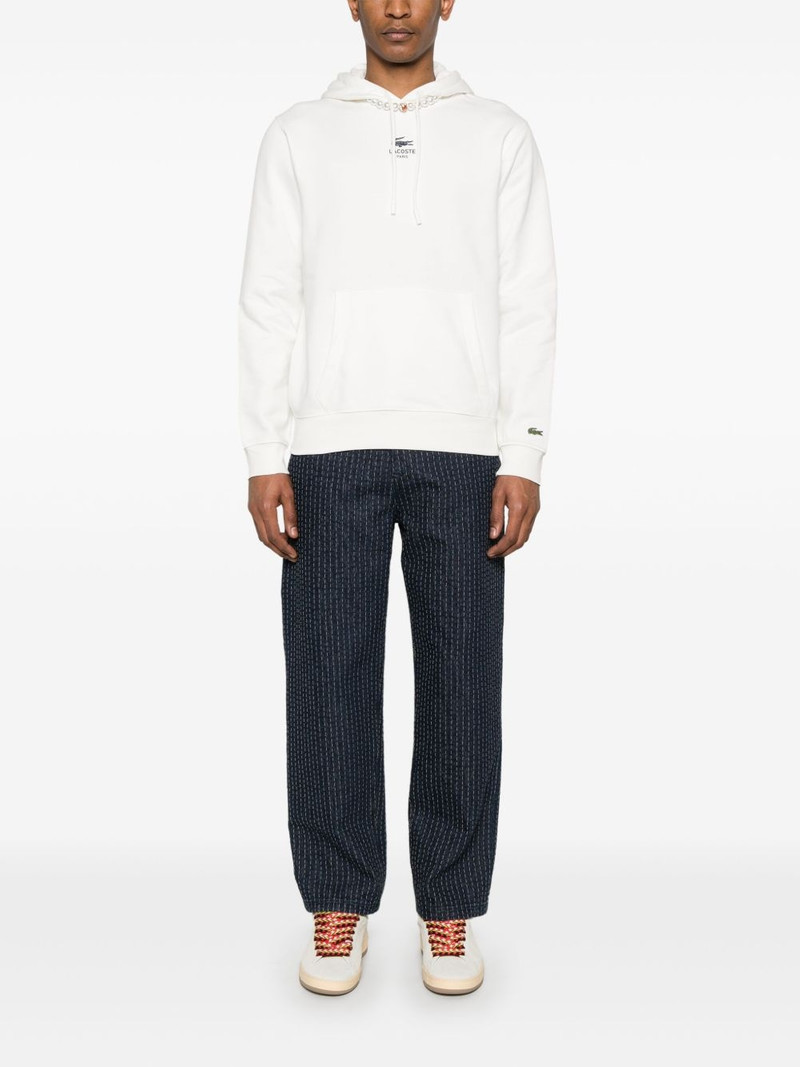 LACOSTE cotton fleece hoodie outlook