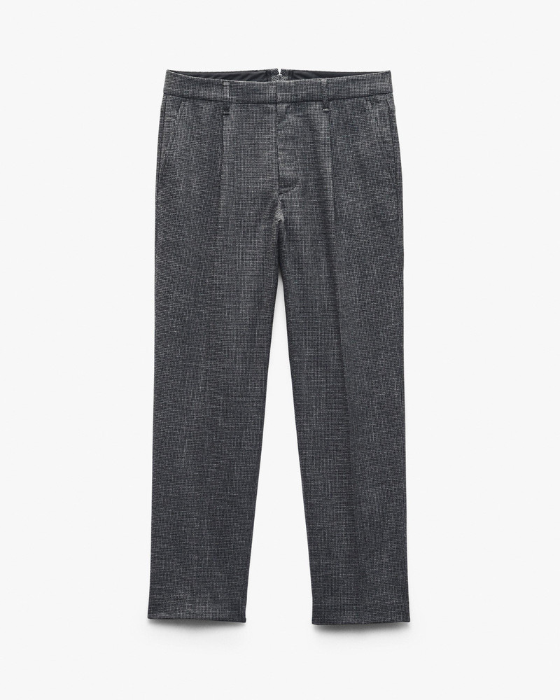 Evan Pleated Italian Houndstooth Trousers 1