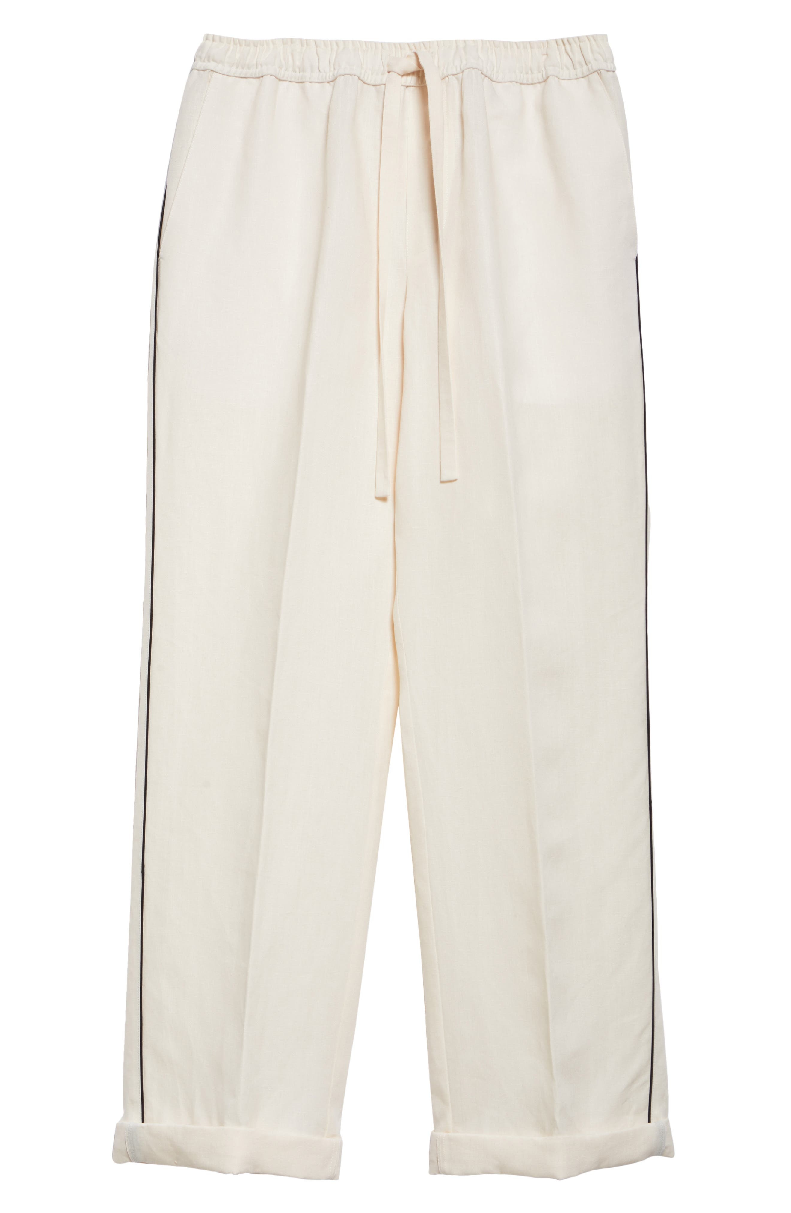 Dolce&Gabbana Linen & Silk Pajamas Pants in W0001 Natural White at Nordstrom - 6