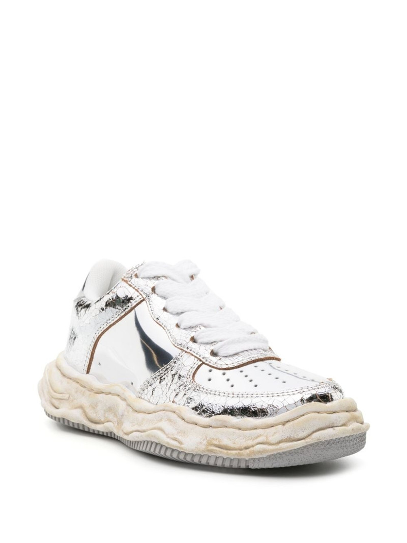 Maison MIHARAYASUHIRO Wayne metallic-effect sneakers outlook