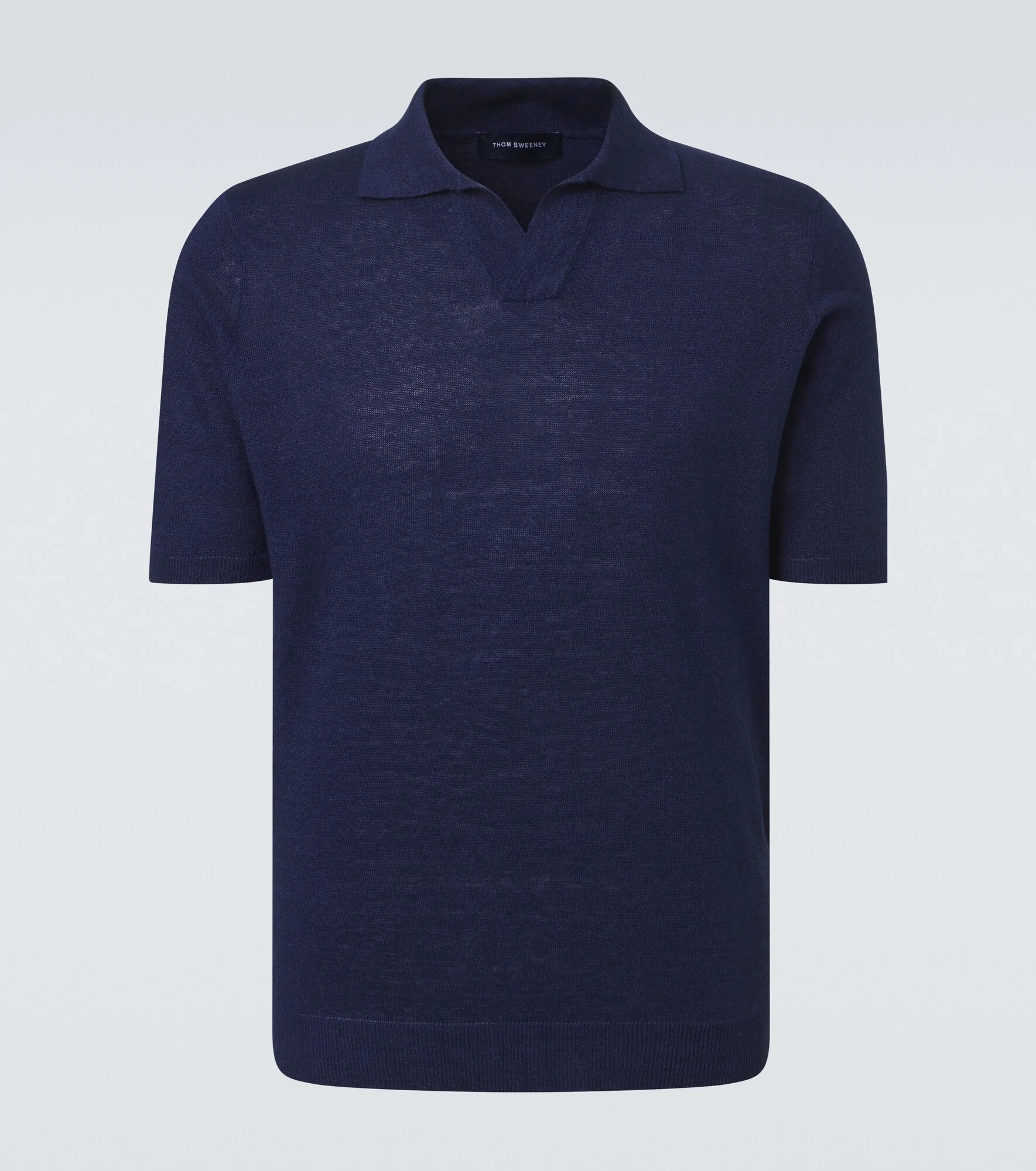 Linen and cotton polo shirt - 1