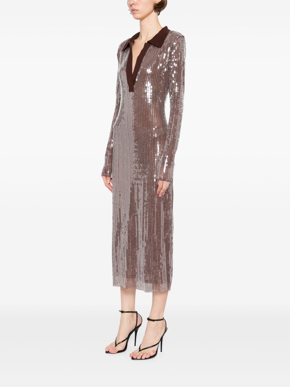mesh midi dress - 3
