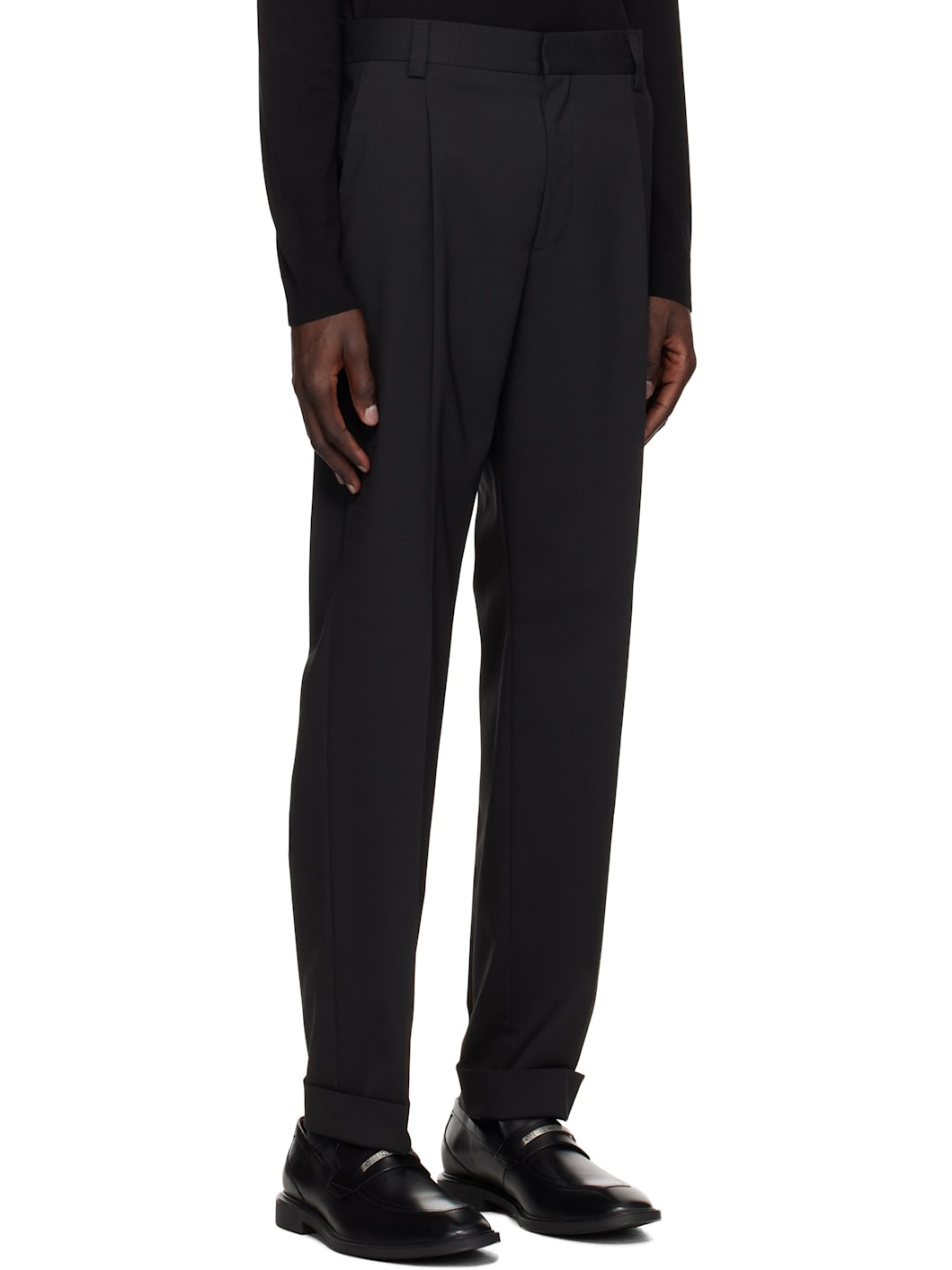 Black Modern-Fit Performance-Stretch Trousers - 2