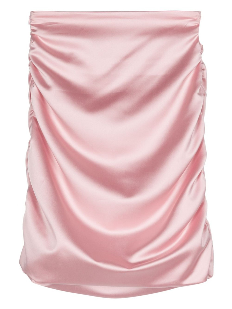 FIORUCCI ruched-detail satin skirt outlook